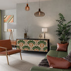 DANCING PREDATORS 3-Door Sideboard in Black Finish