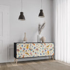 COLORFUL INSECTS Sideboard mit 3 Türen in Schwarz