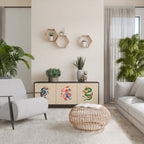 MYTHOLOGICAL CREATURES 3-Door Sideboard in Black Finish