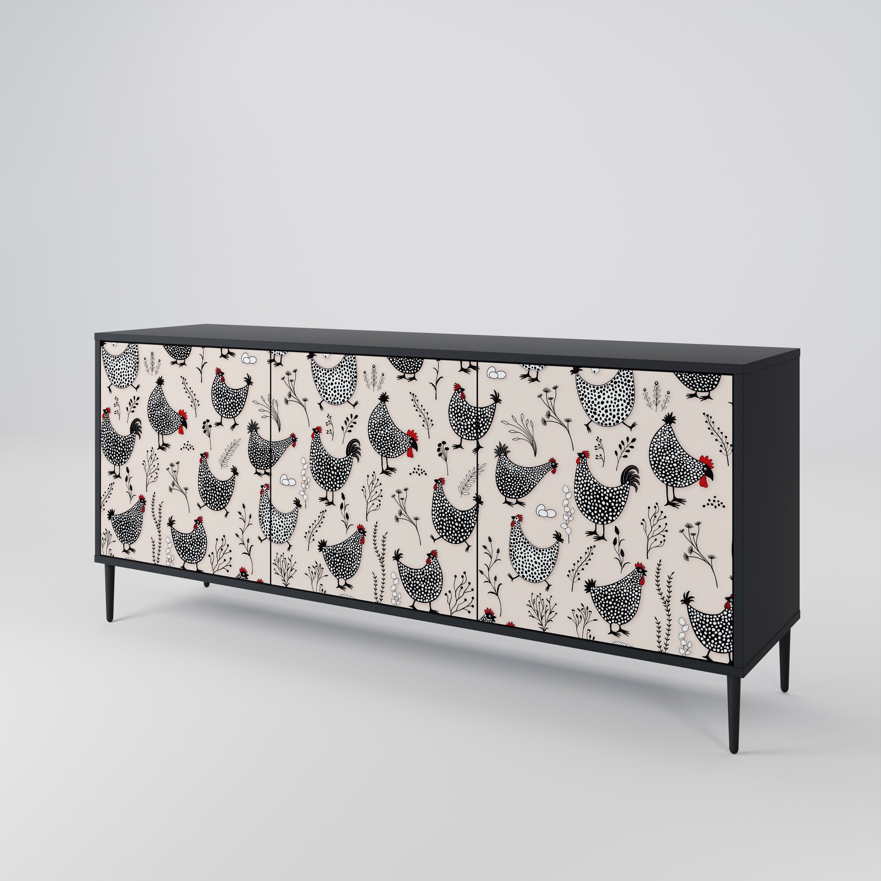 HAPPY HENS 3-Door Sideboard