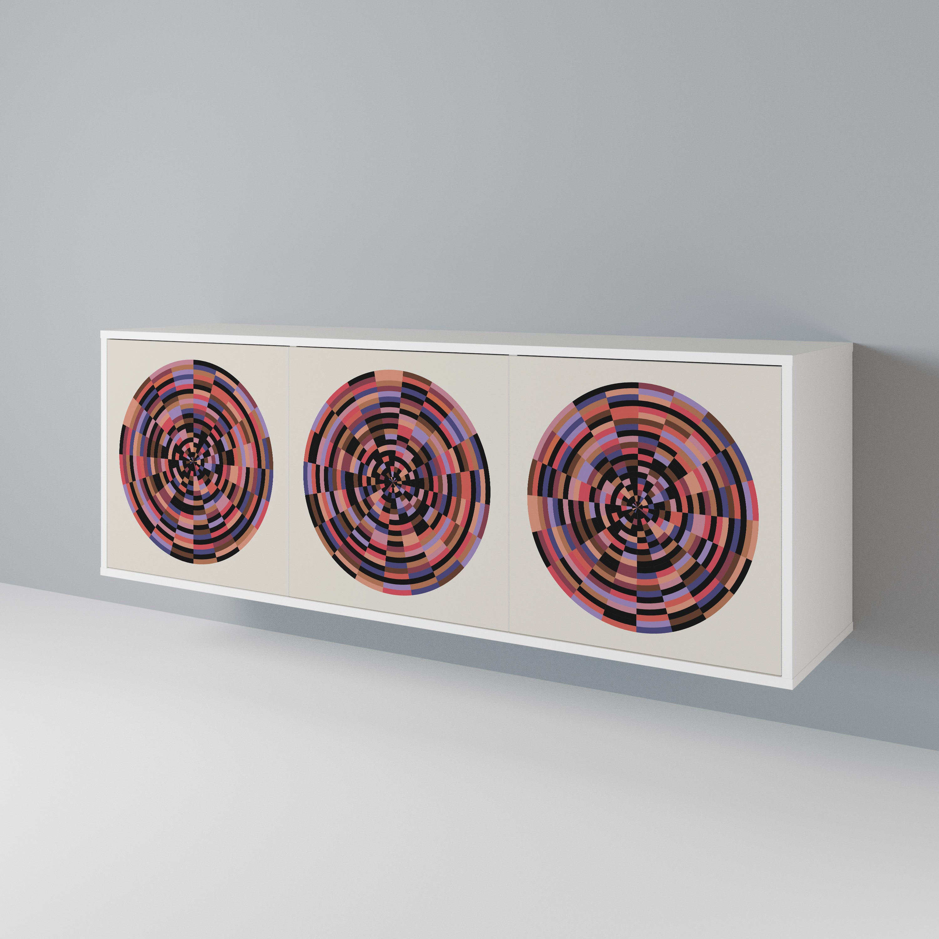 BROWN CIRCLES 3-Door Sideboard