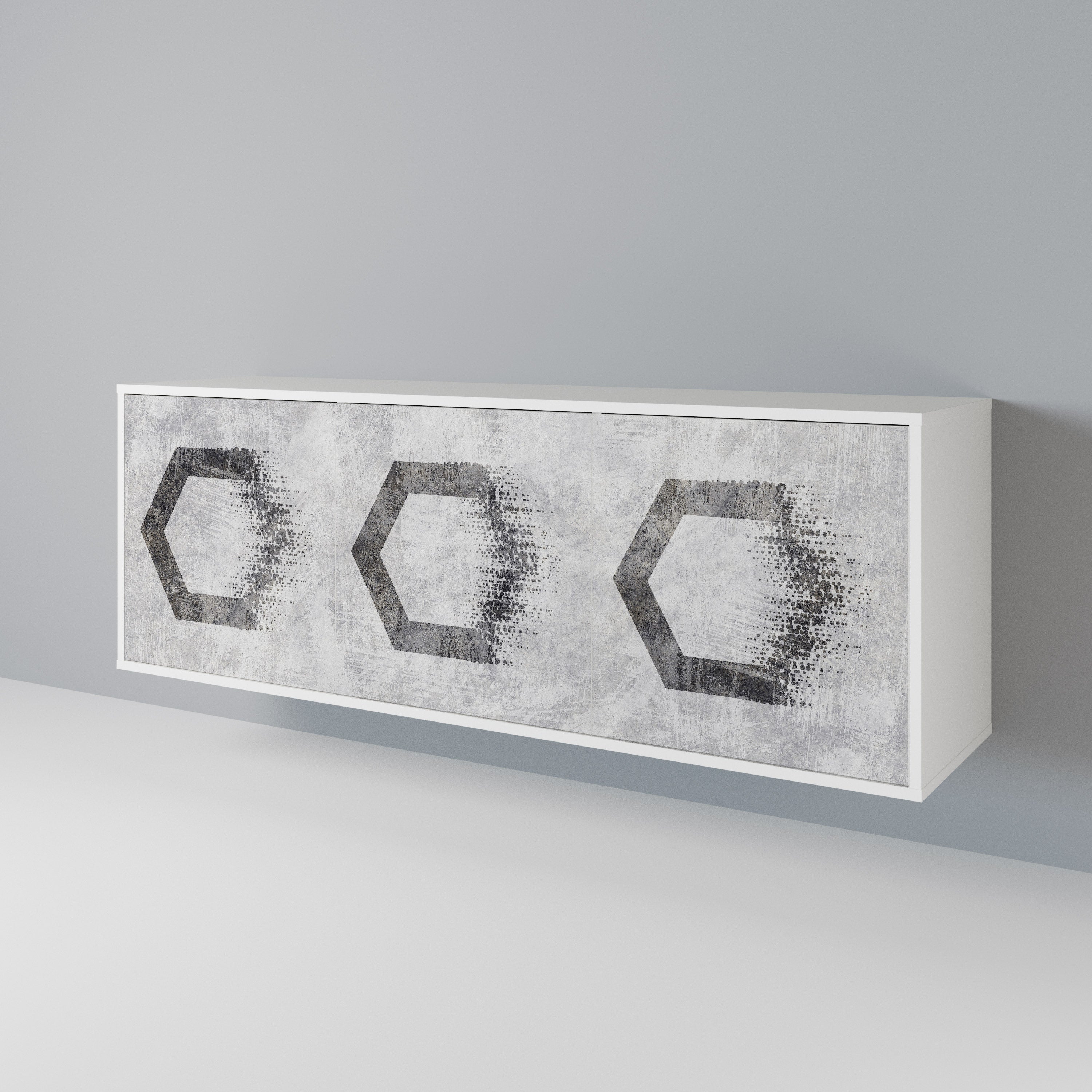 HEXAGONAL FIGURES 3-Door Sideboard