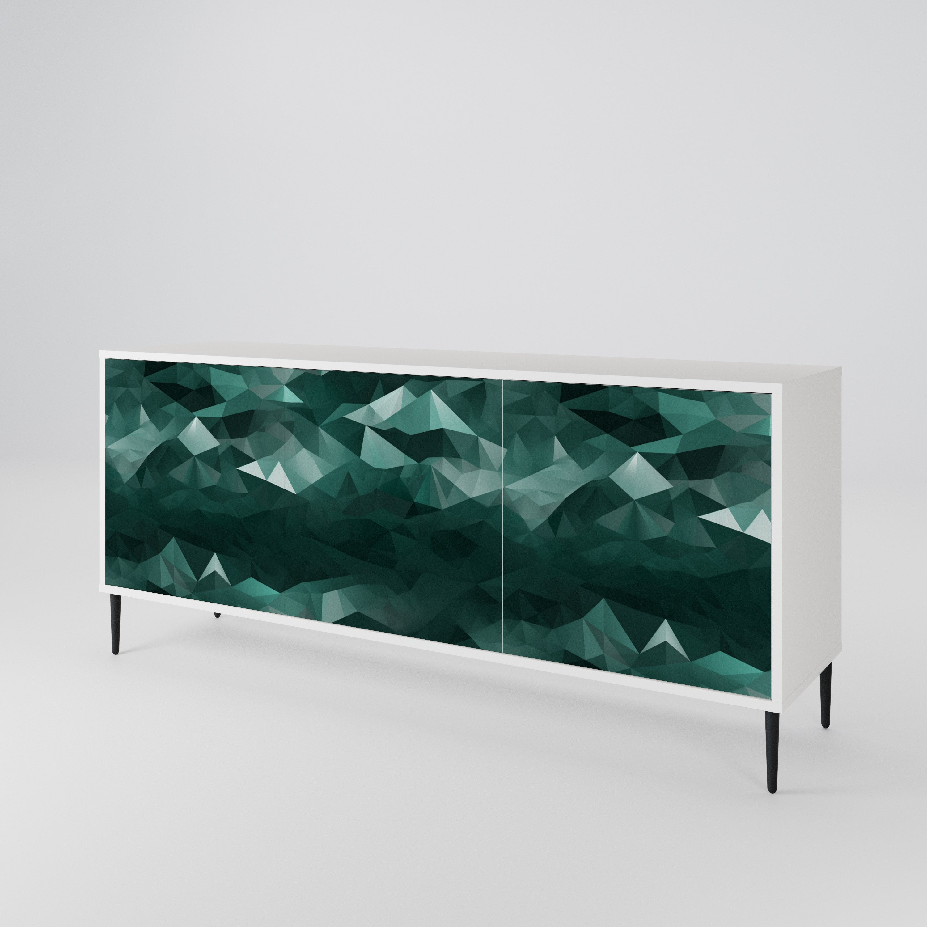 POLYGONAL FLOATING 3-Door Sideboard
