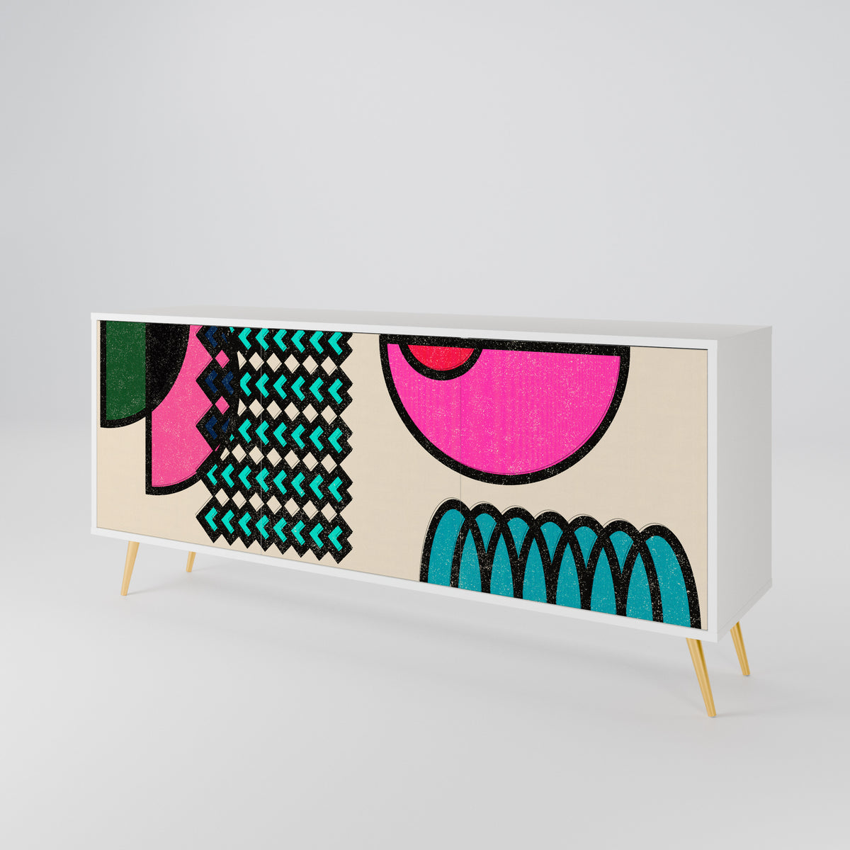 GEOMETRIC RHAPSODY 3-türiges Sideboard