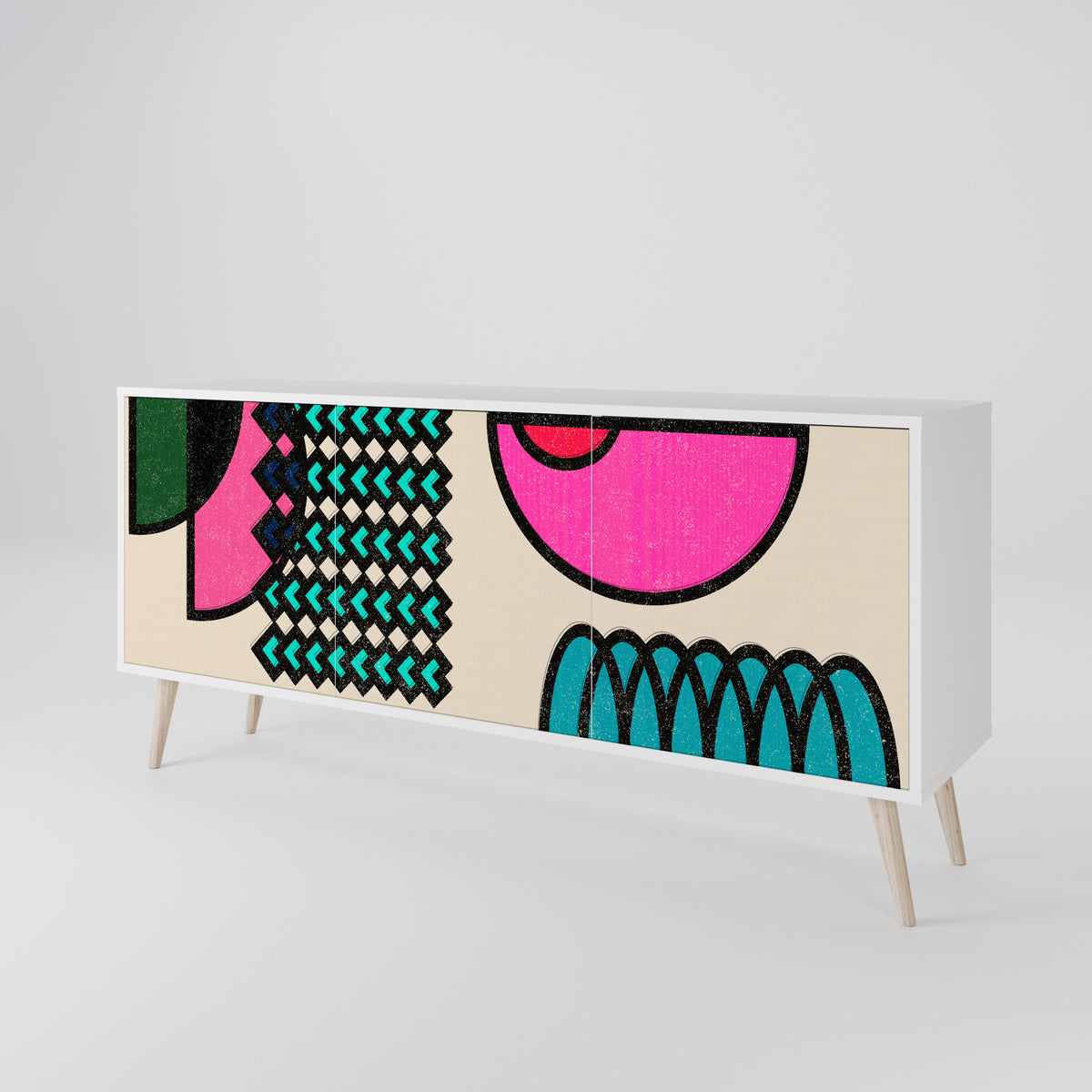 GEOMETRIC RHAPSODY 3-türiges Sideboard