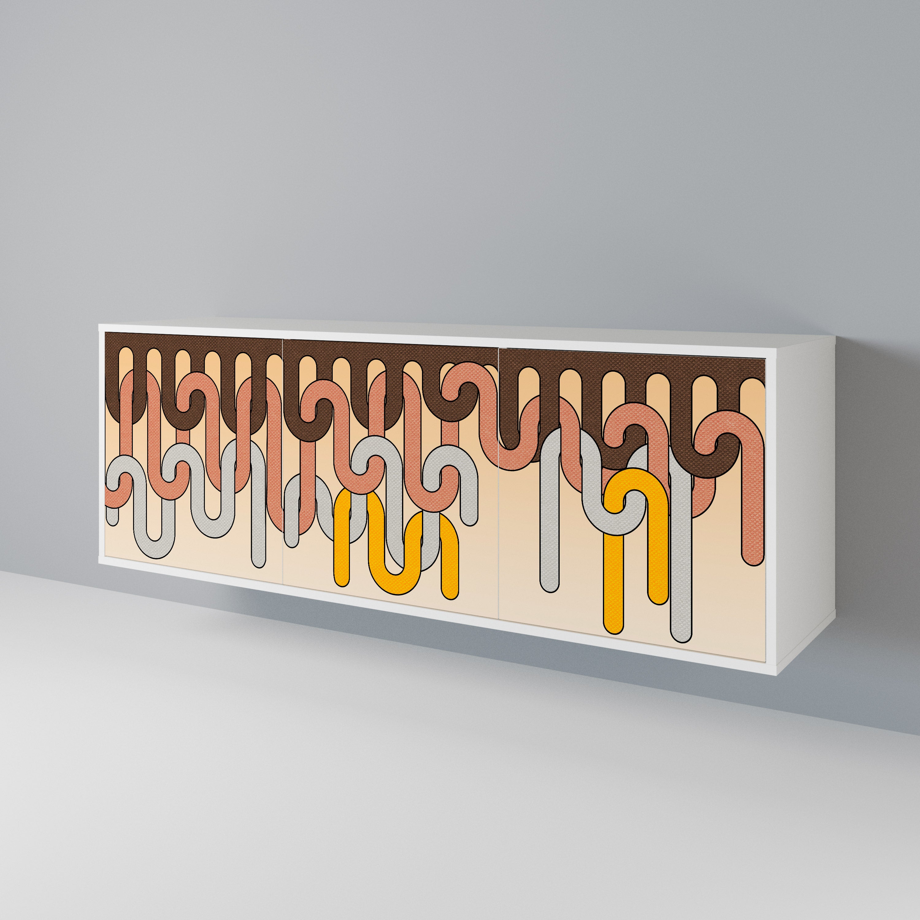 COLORFUL STRINGS 3-türiges Sideboard