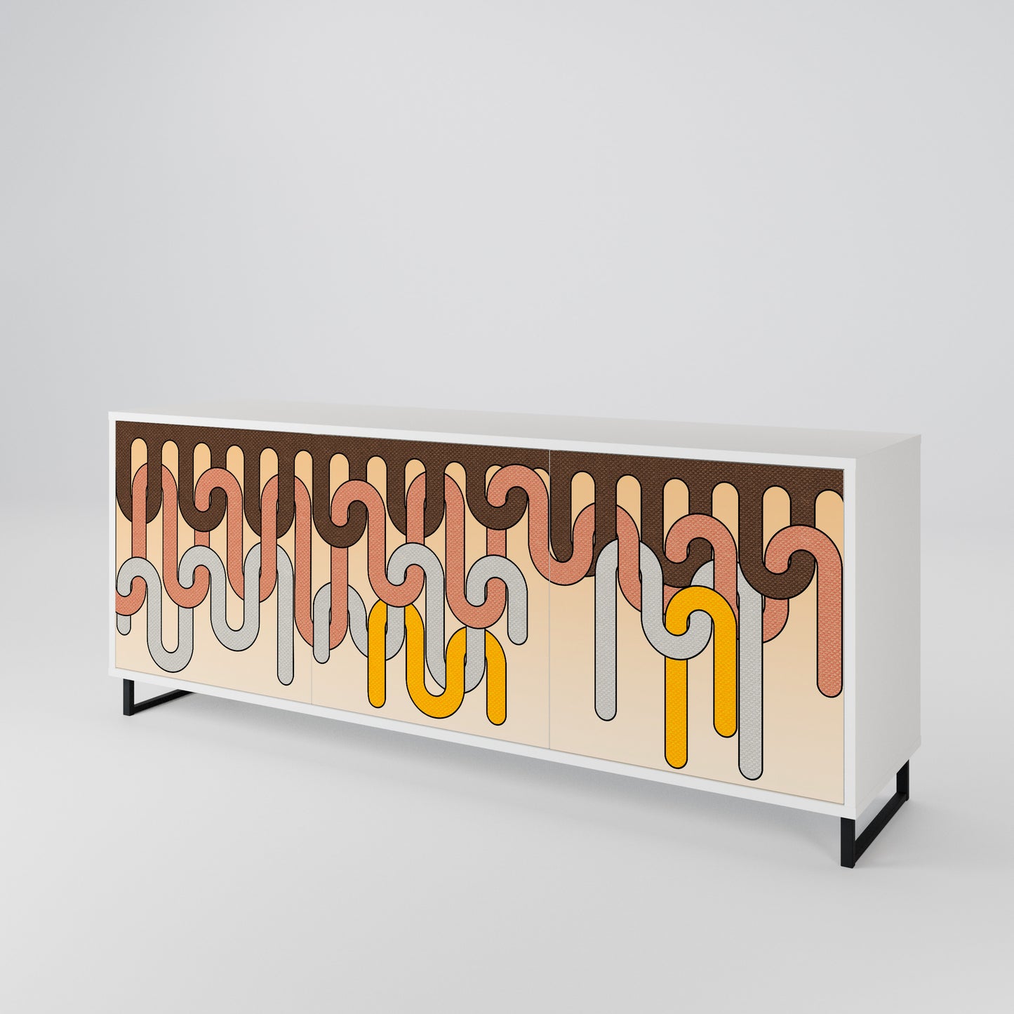 COLORFUL STRINGS 3-türiges Sideboard
