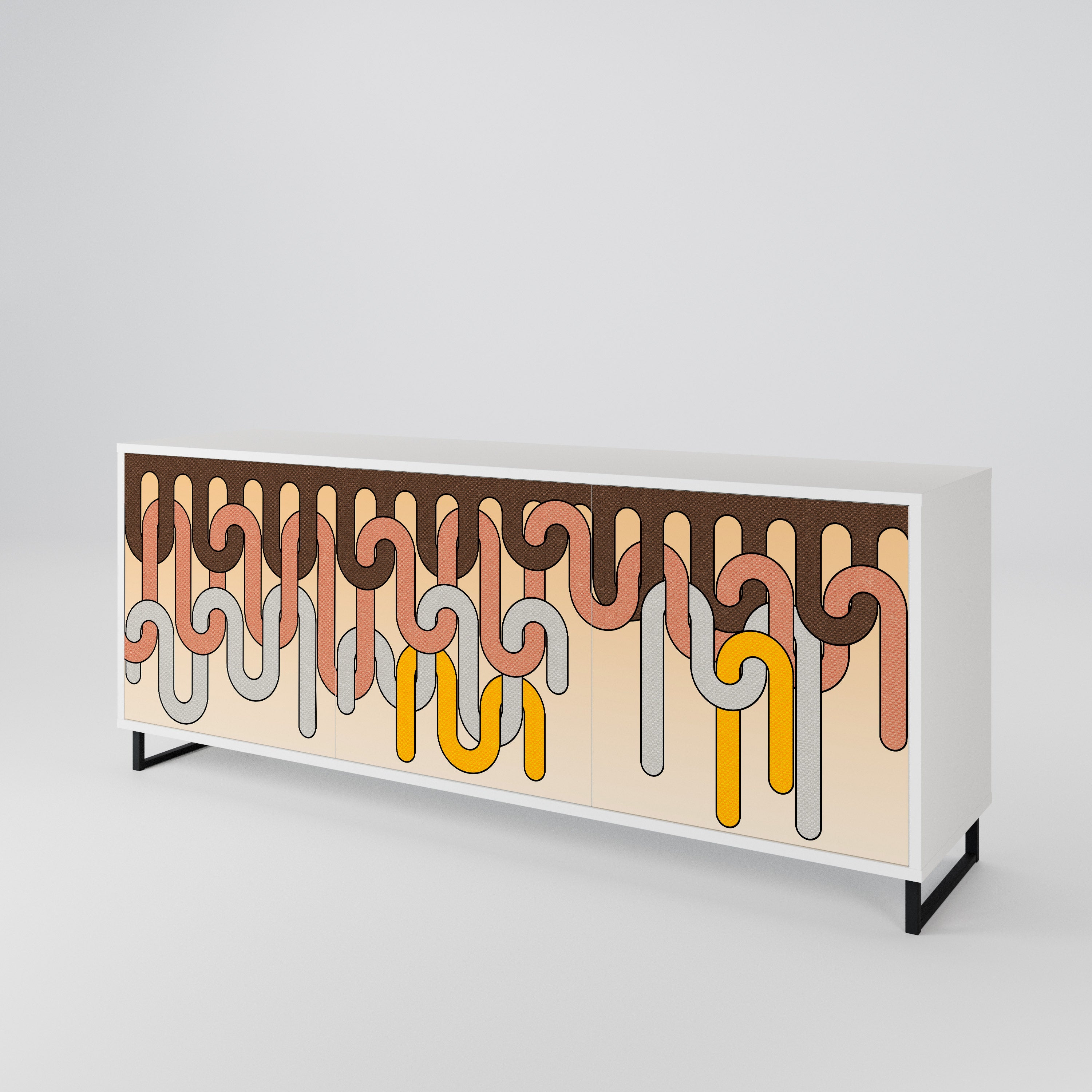 COLORFUL STRINGS 3-türiges Sideboard