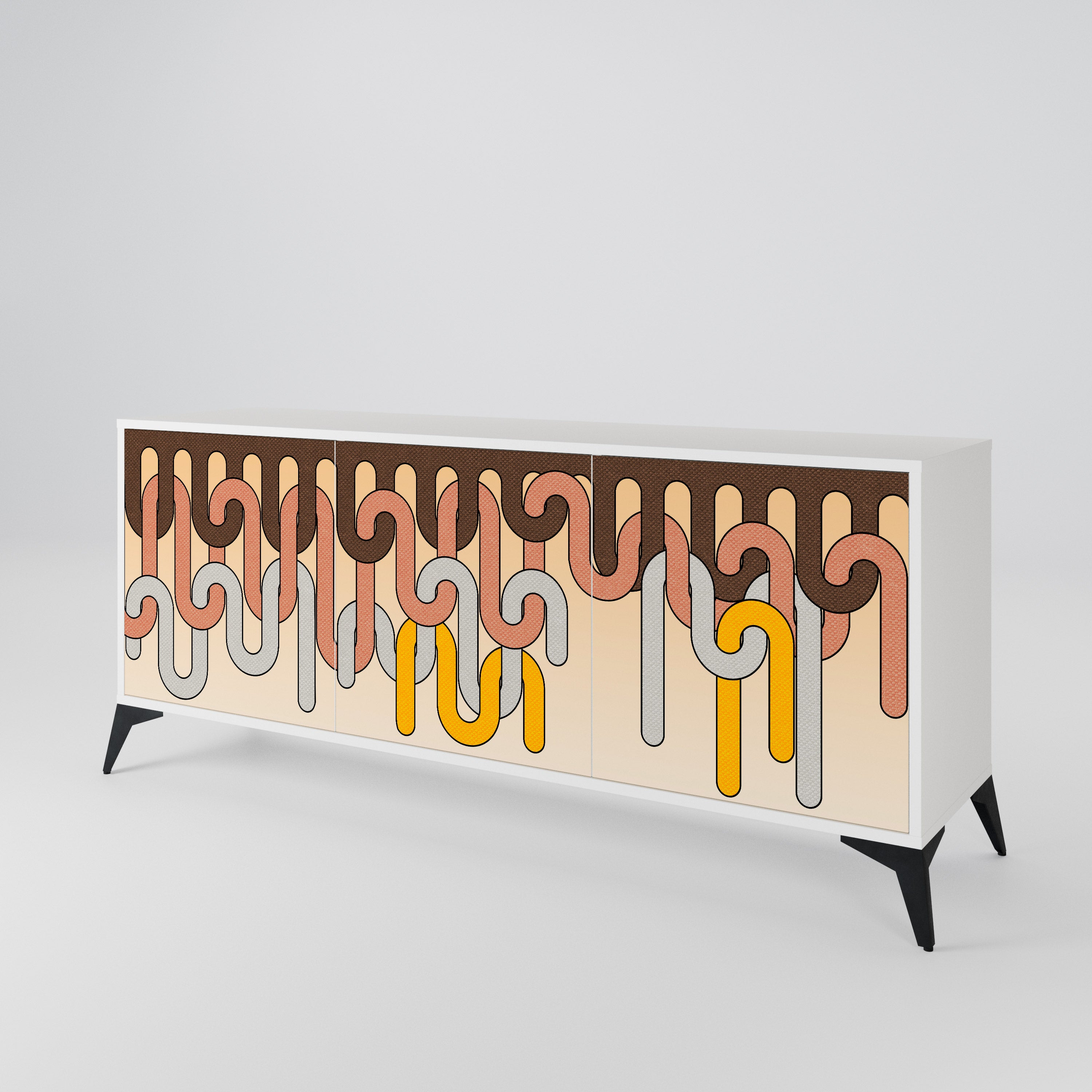 COLORFUL STRINGS 3-türiges Sideboard