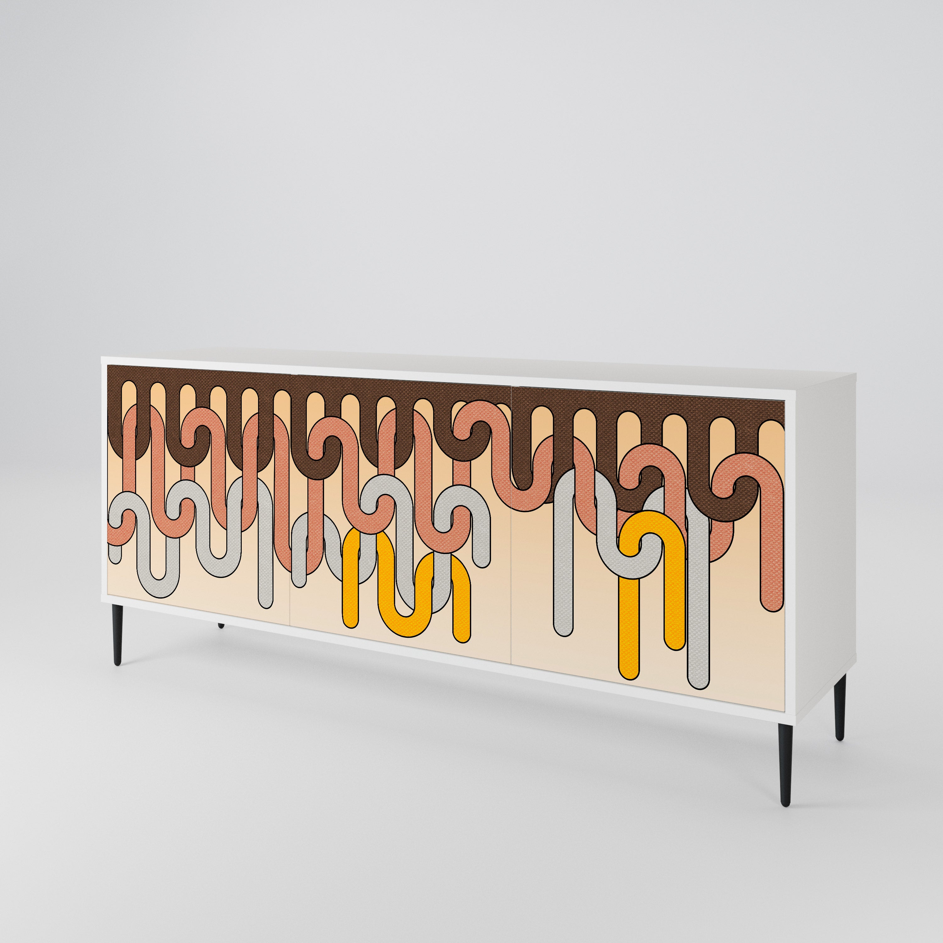 COLORFUL STRINGS 3-türiges Sideboard