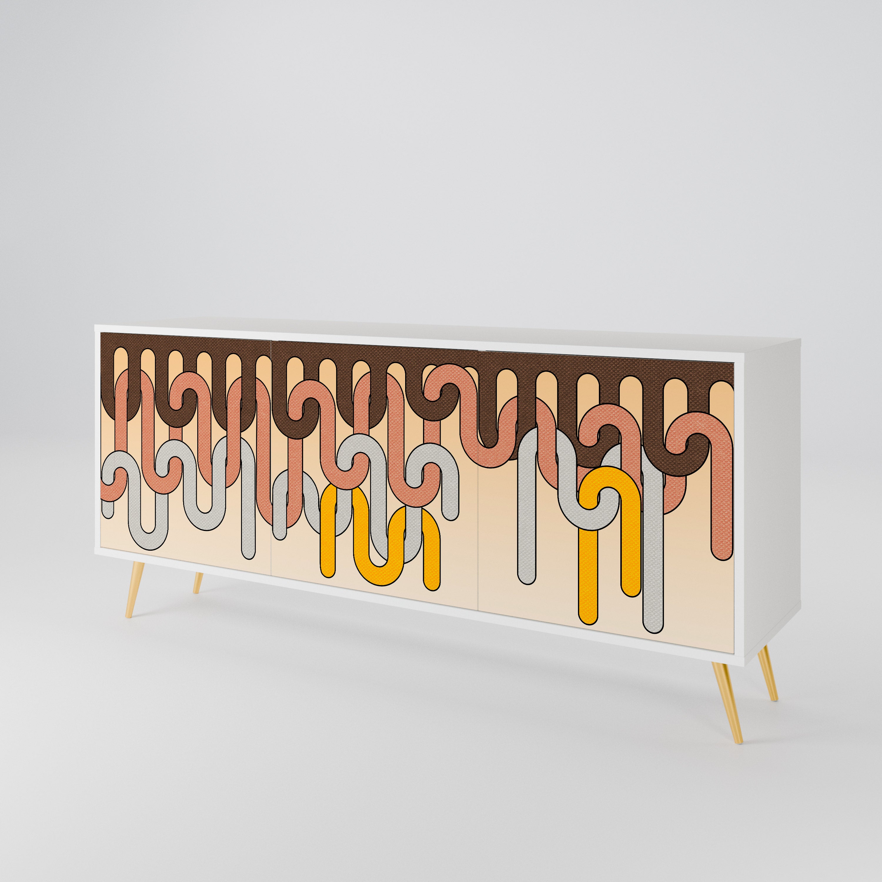 COLORFUL STRINGS 3-türiges Sideboard