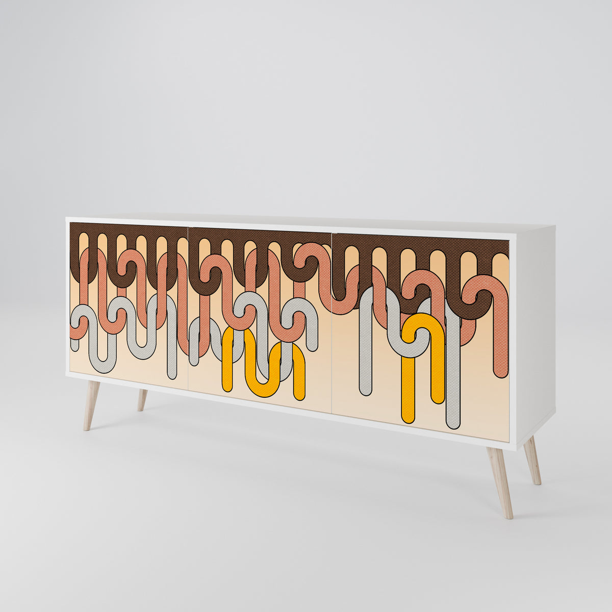 COLORFUL STRINGS 3-türiges Sideboard