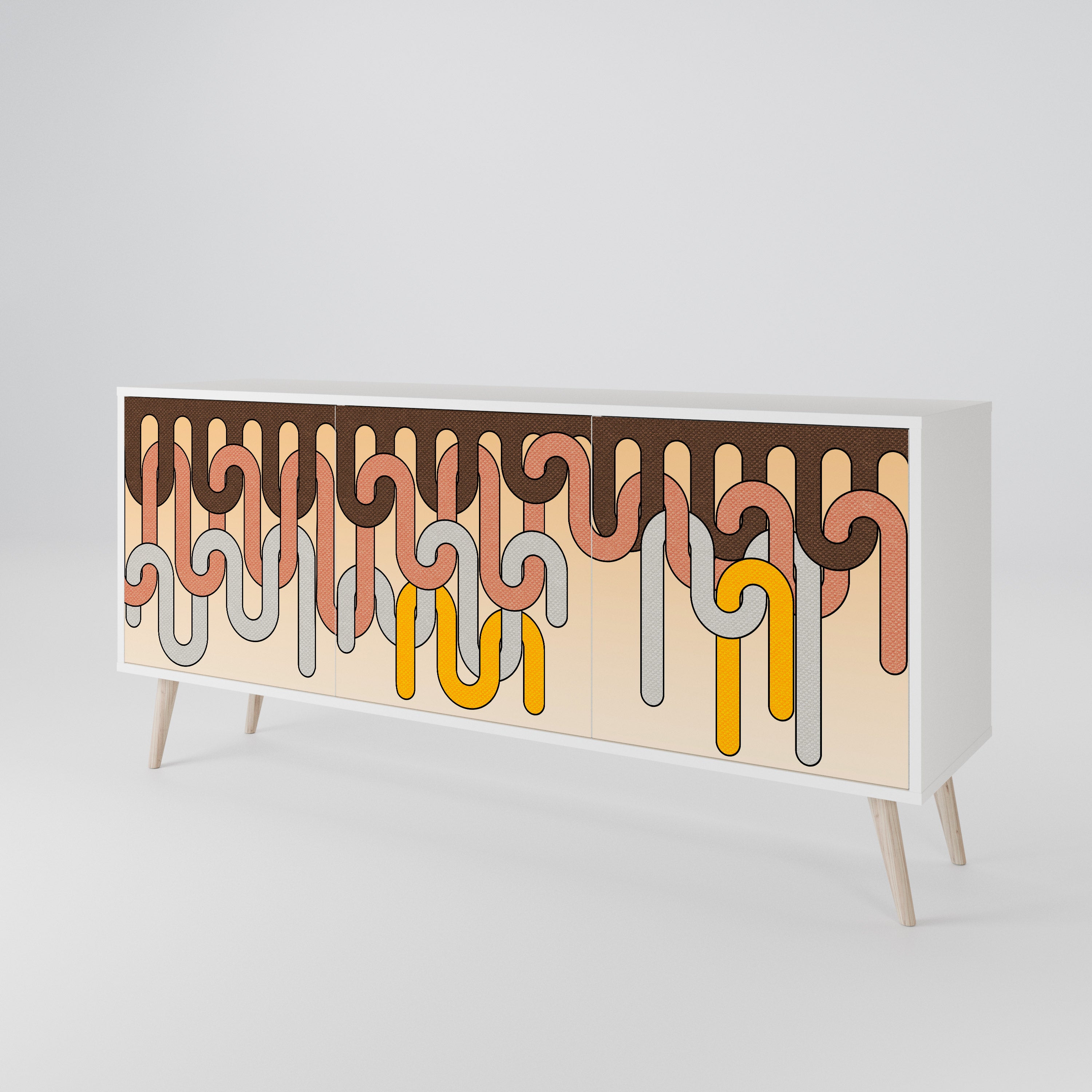 COLORFUL STRINGS 3-türiges Sideboard