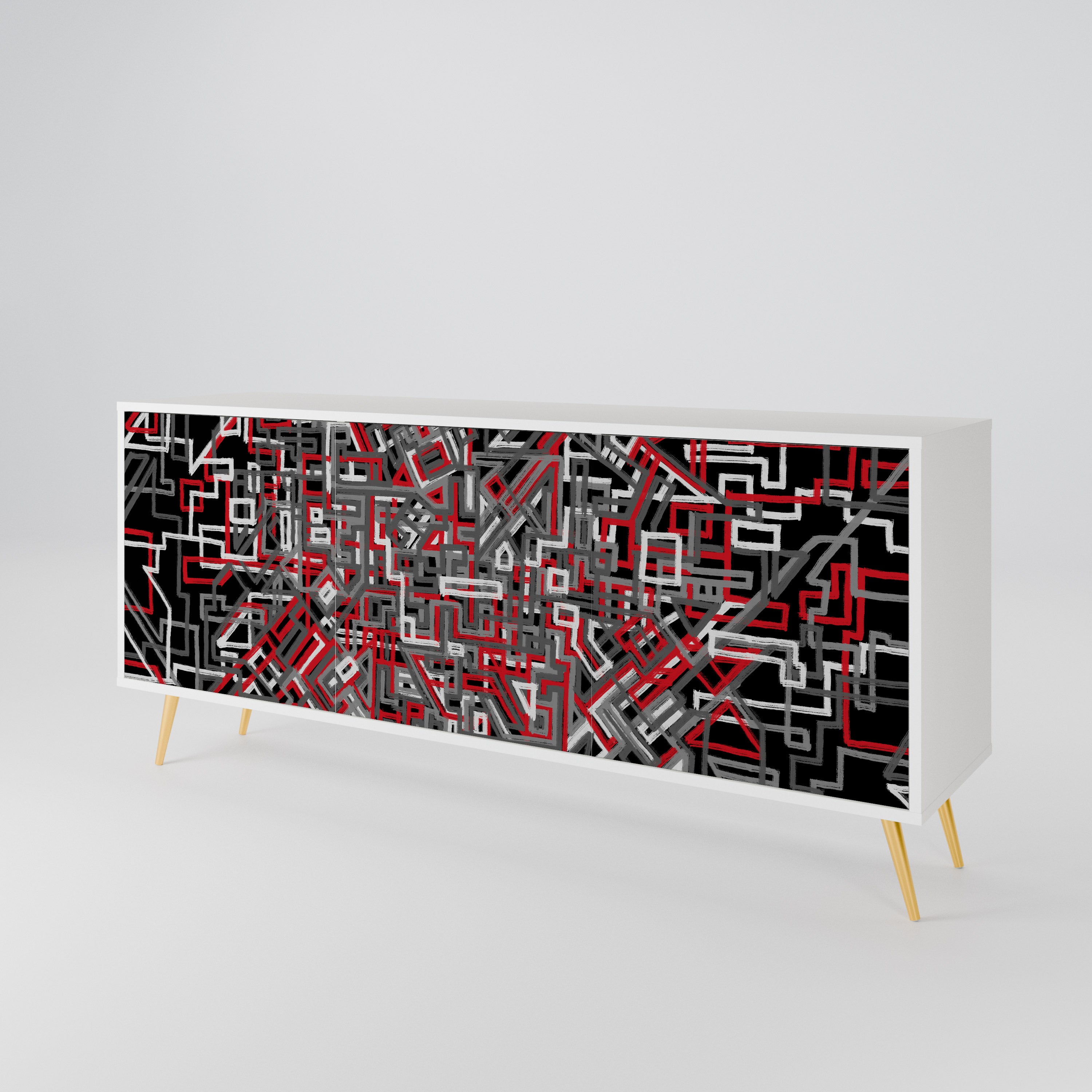 BROKEN LINES 3-türiges Sideboard