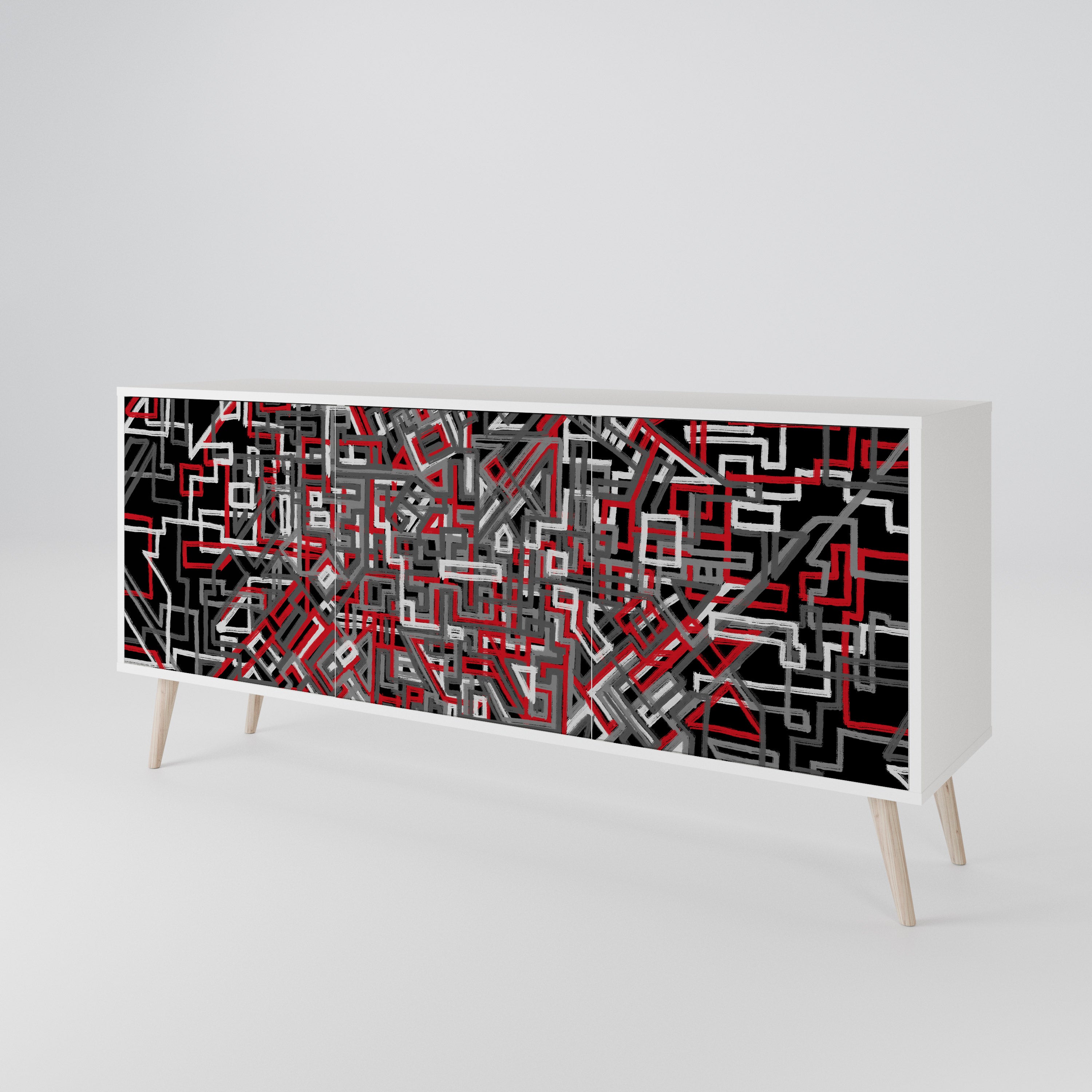 BROKEN LINES 3-türiges Sideboard