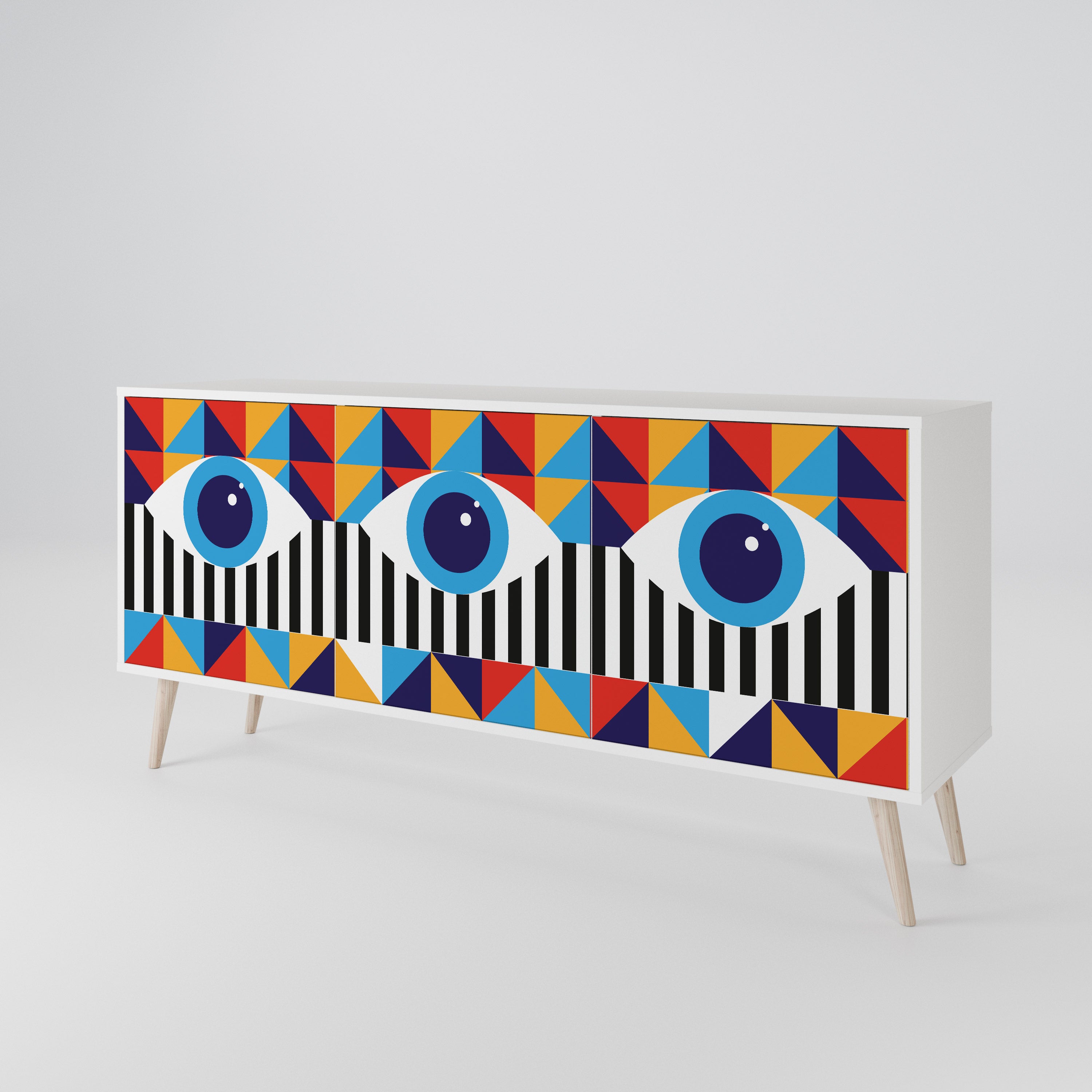 ABSTRACTION AND GEOMETRY 3-türiges Sideboard
