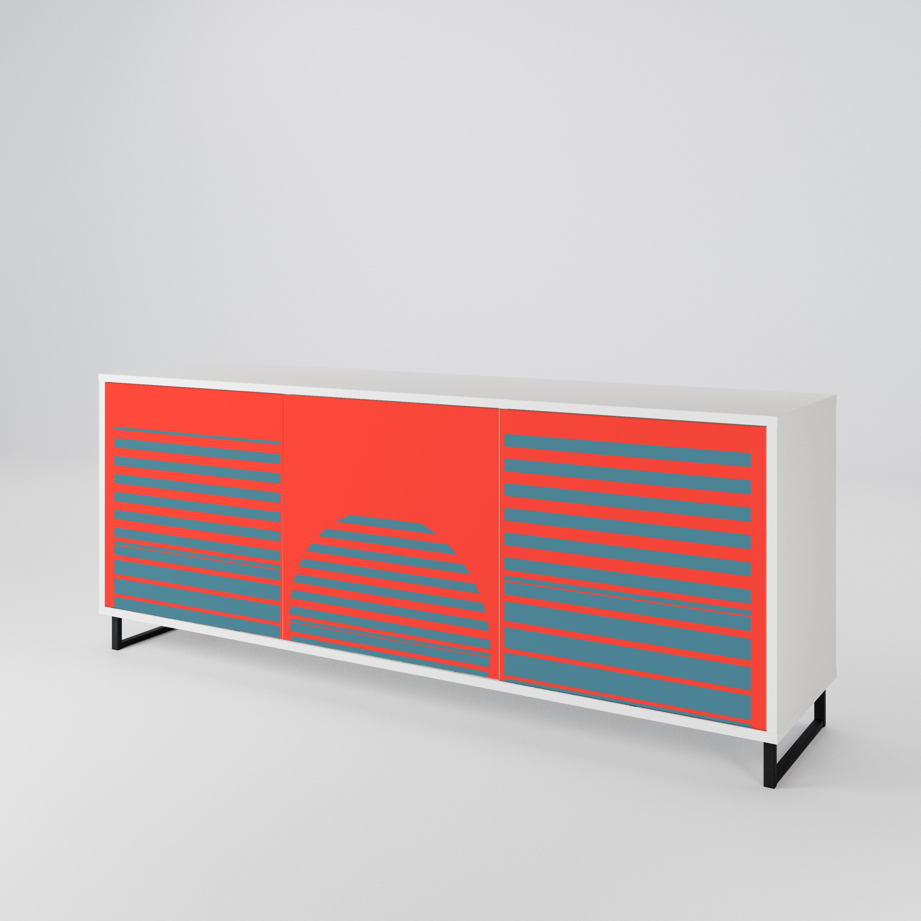 RISING GEOMETRY STARS 3-türiges Sideboard
