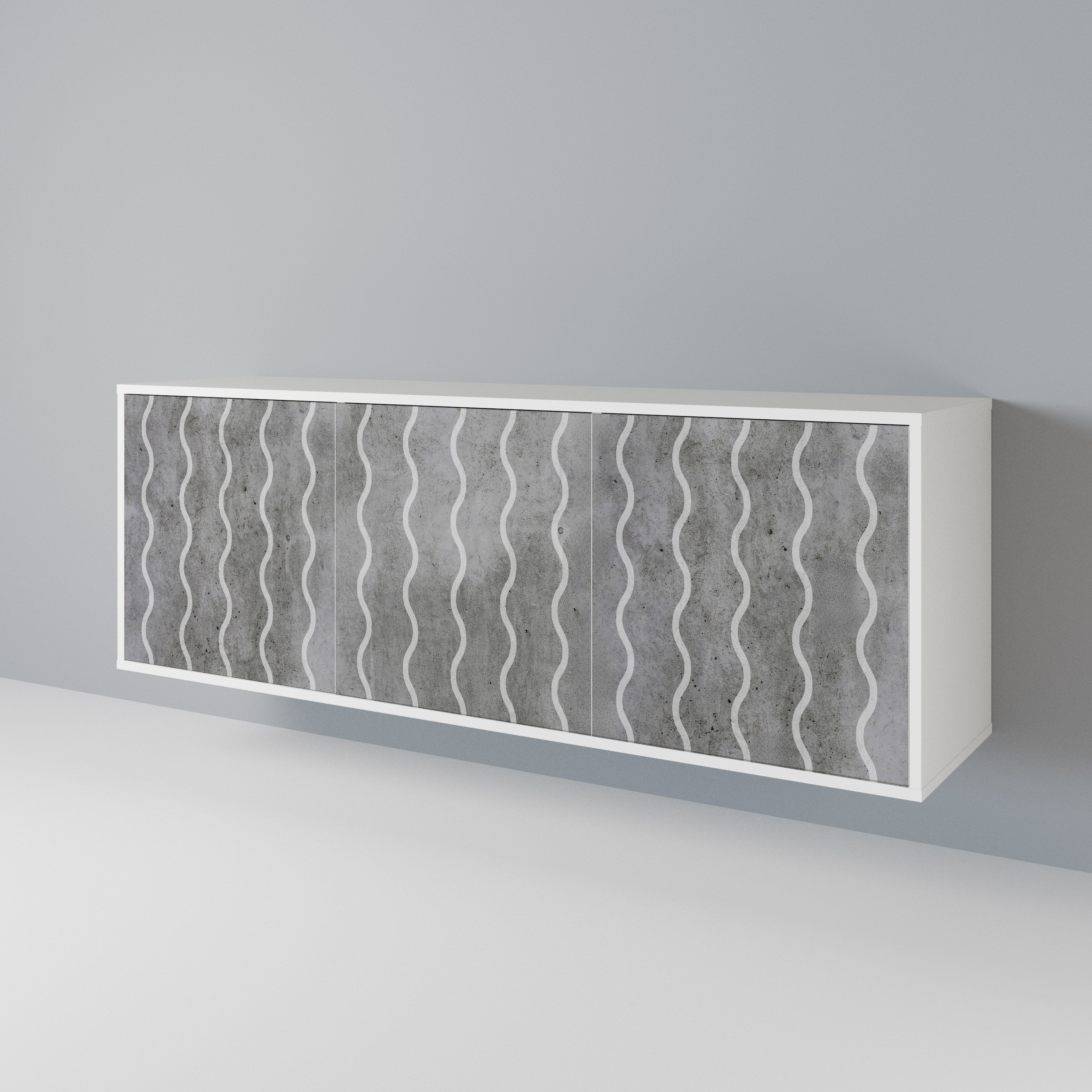 WAVES OF CONCRETE 3-türiges Sideboard