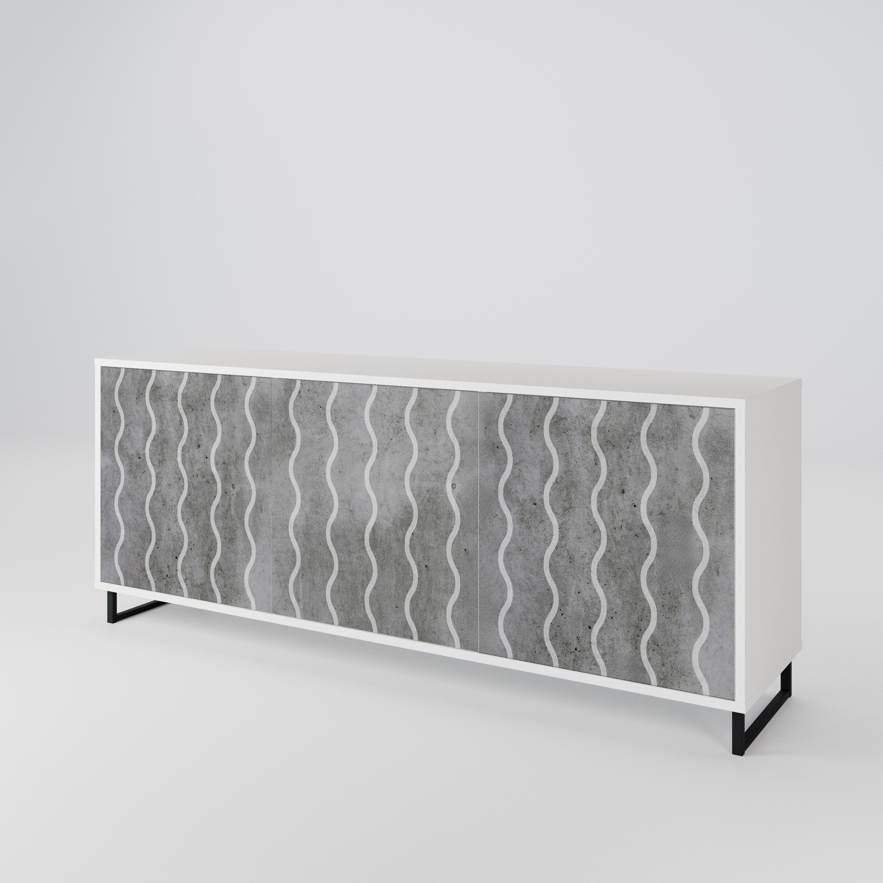 WAVES OF CONCRETE 3-türiges Sideboard