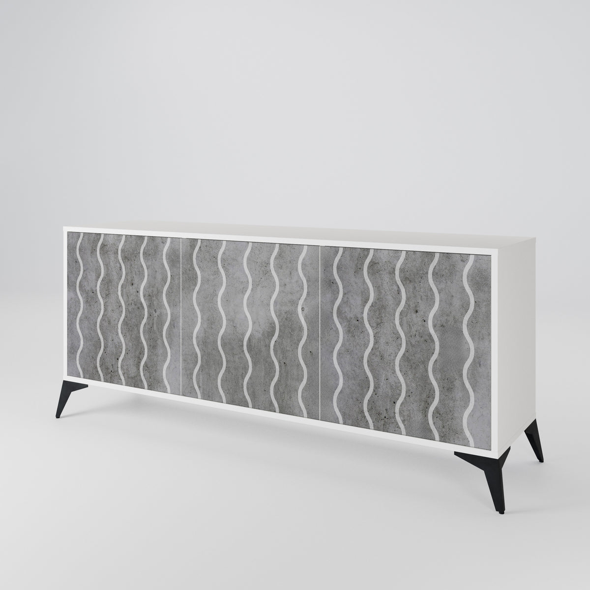 WAVES OF CONCRETE 3-türiges Sideboard