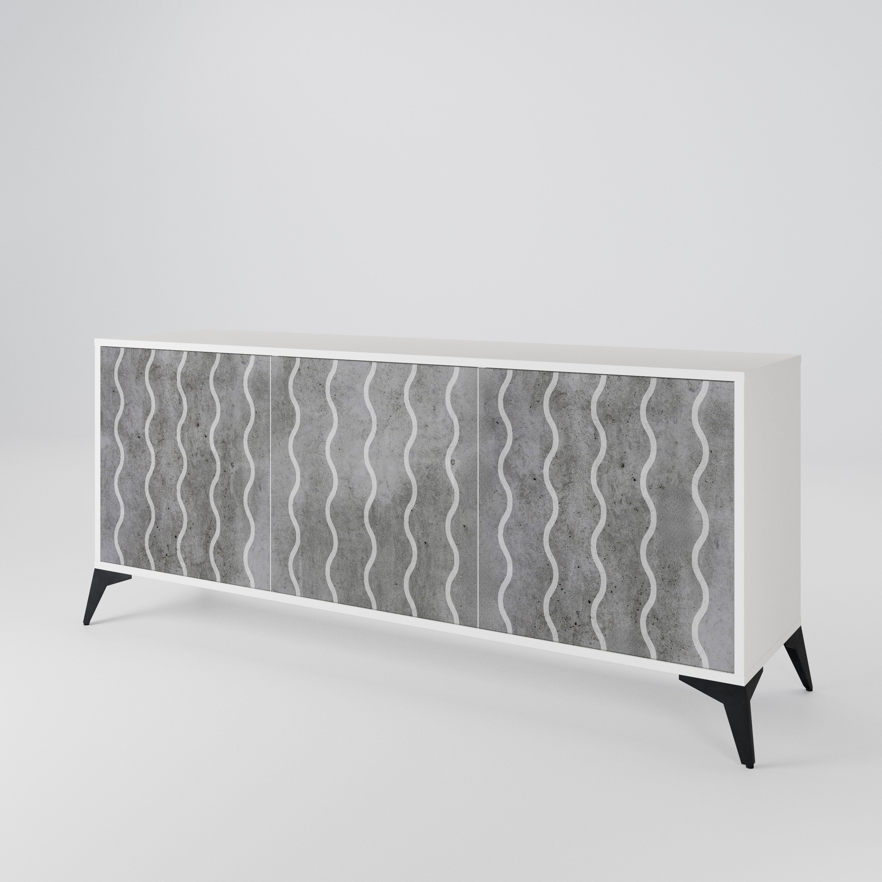 WAVES OF CONCRETE 3-türiges Sideboard