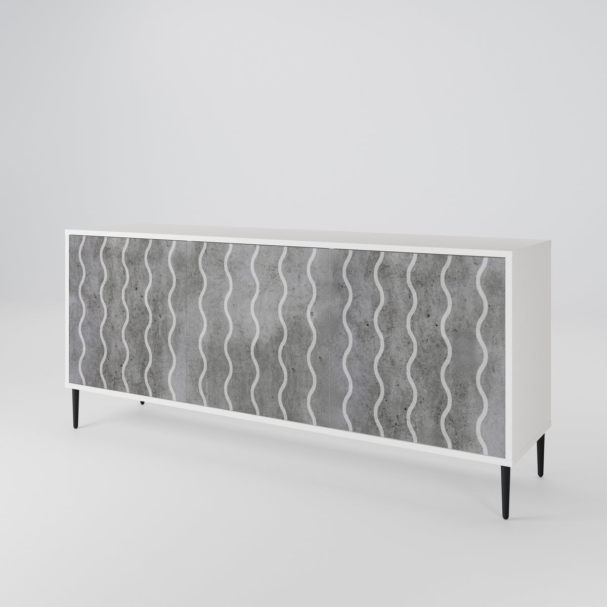 WAVES OF CONCRETE 3-türiges Sideboard