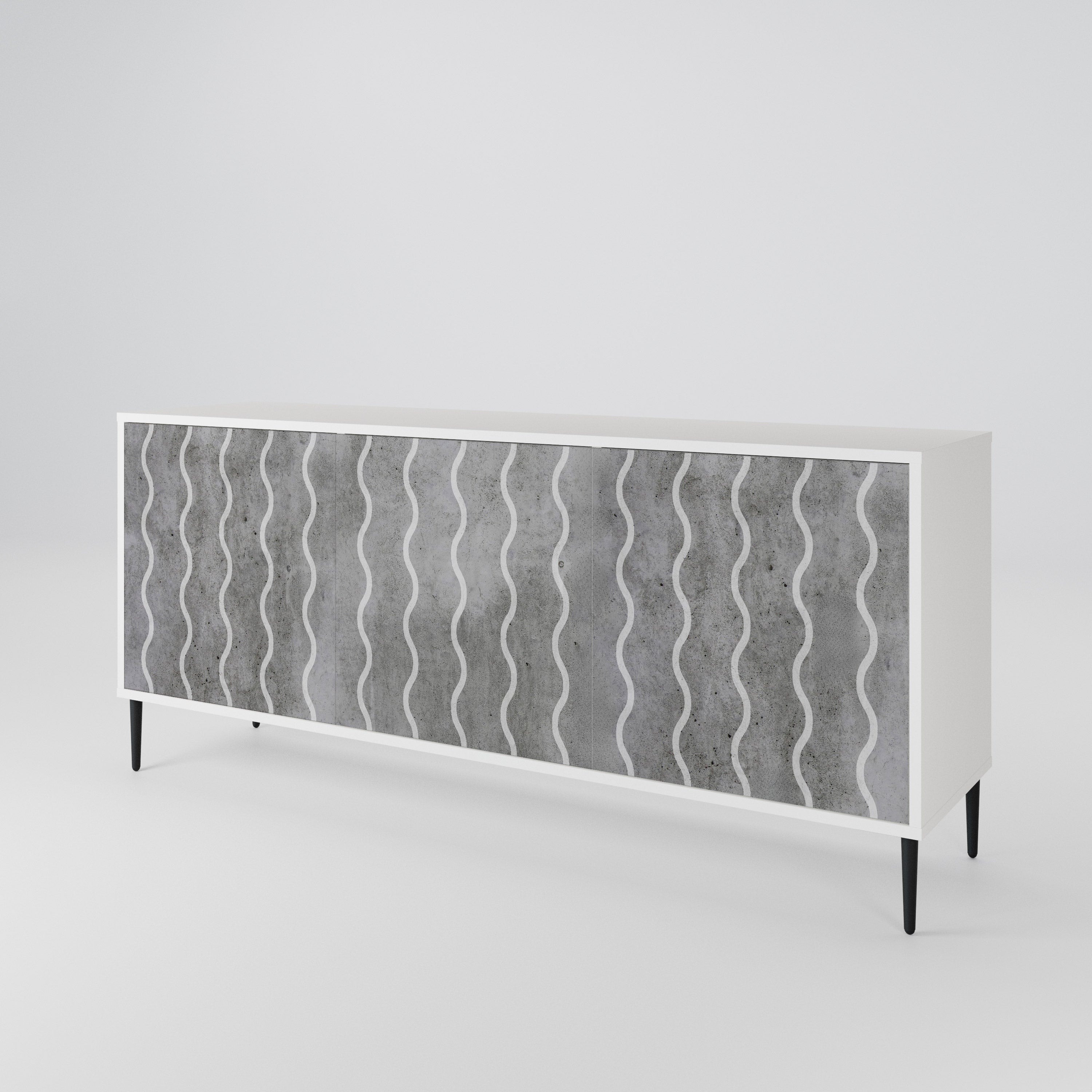 WAVES OF CONCRETE 3-türiges Sideboard