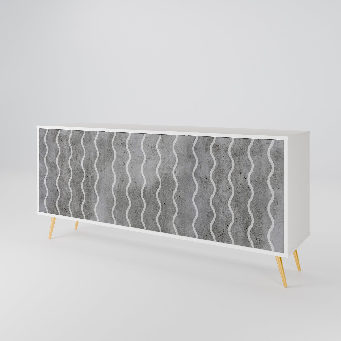 WAVES OF CONCRETE 3-türiges Sideboard