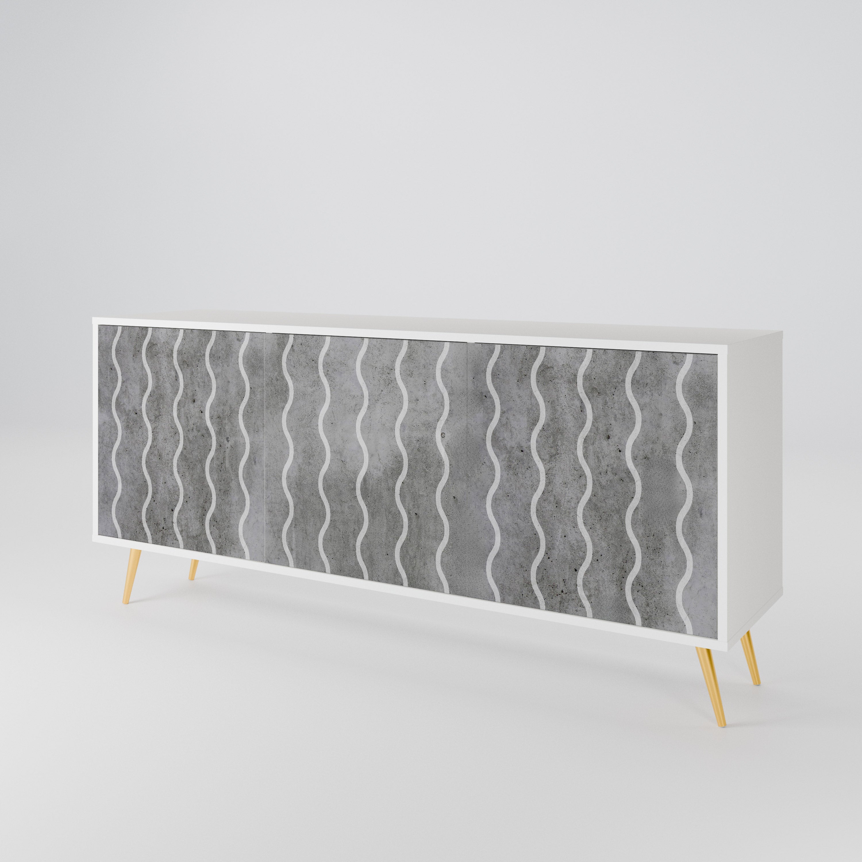 WAVES OF CONCRETE 3-türiges Sideboard