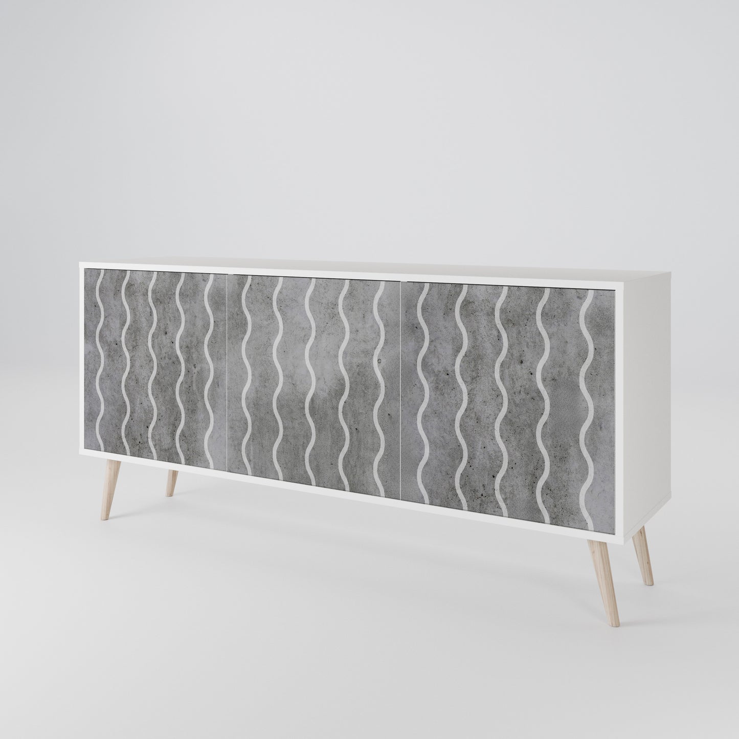 WAVES OF CONCRETE 3-türiges Sideboard