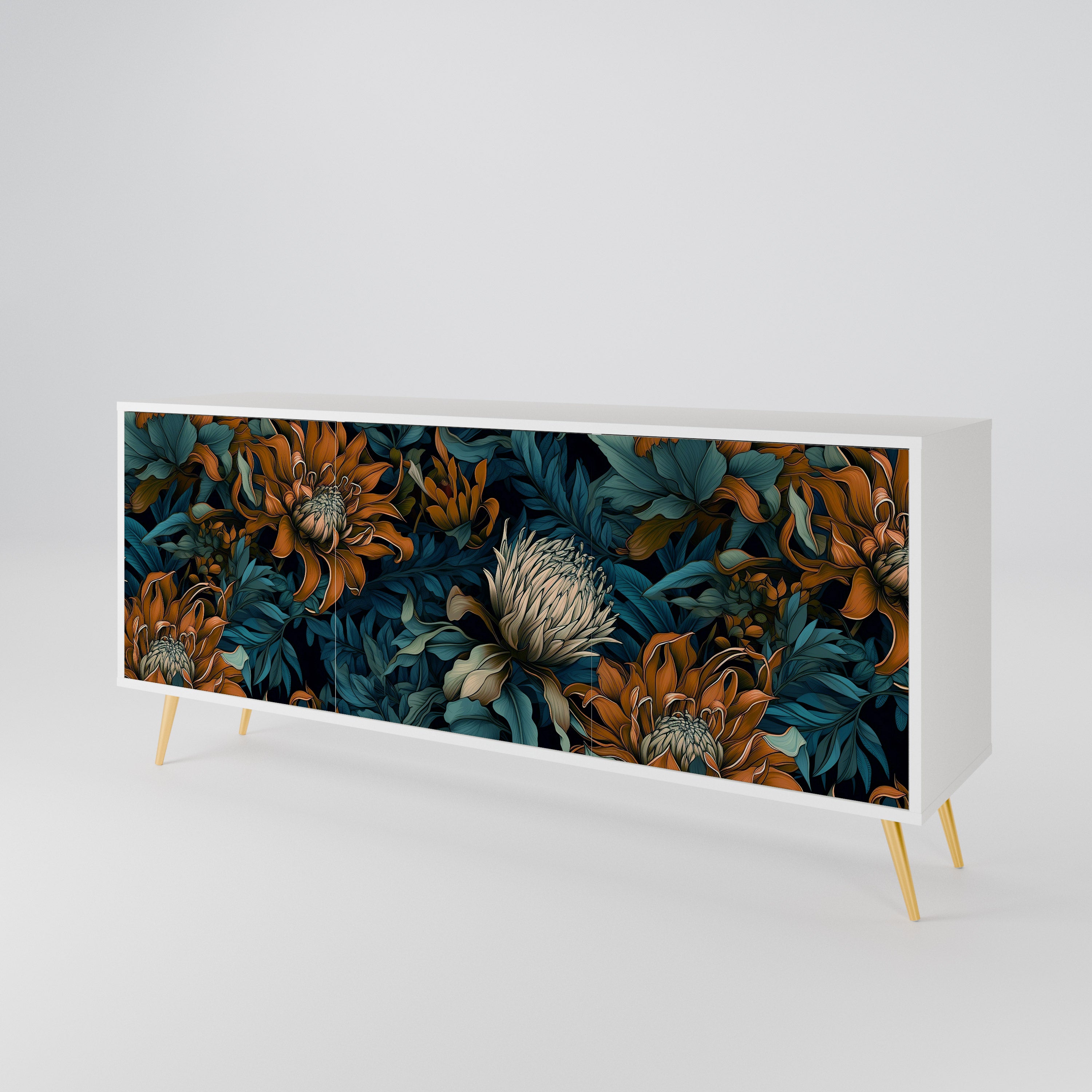 MORNING BLOOM 3-türiges Sideboard