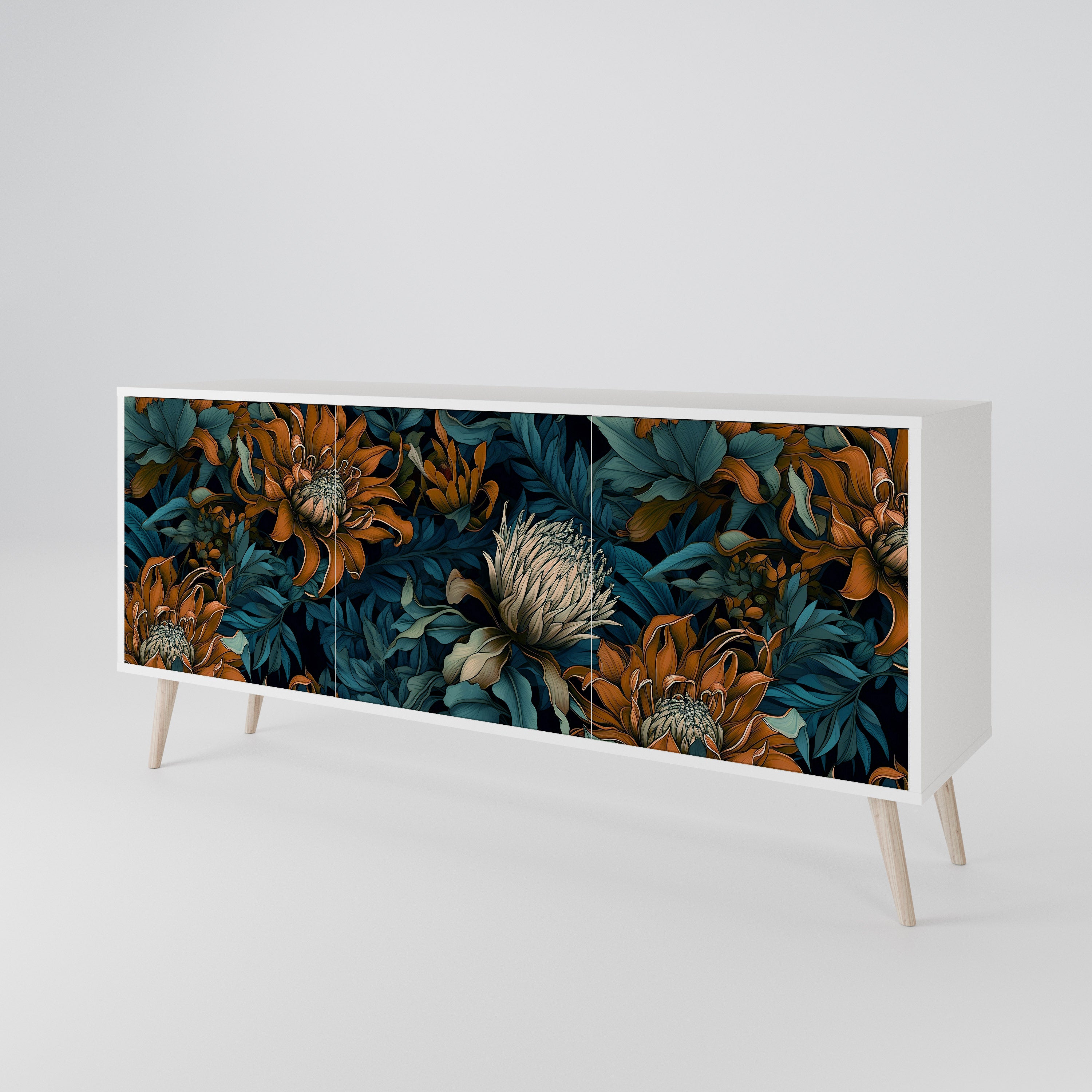 MORNING BLOOM 3-türiges Sideboard