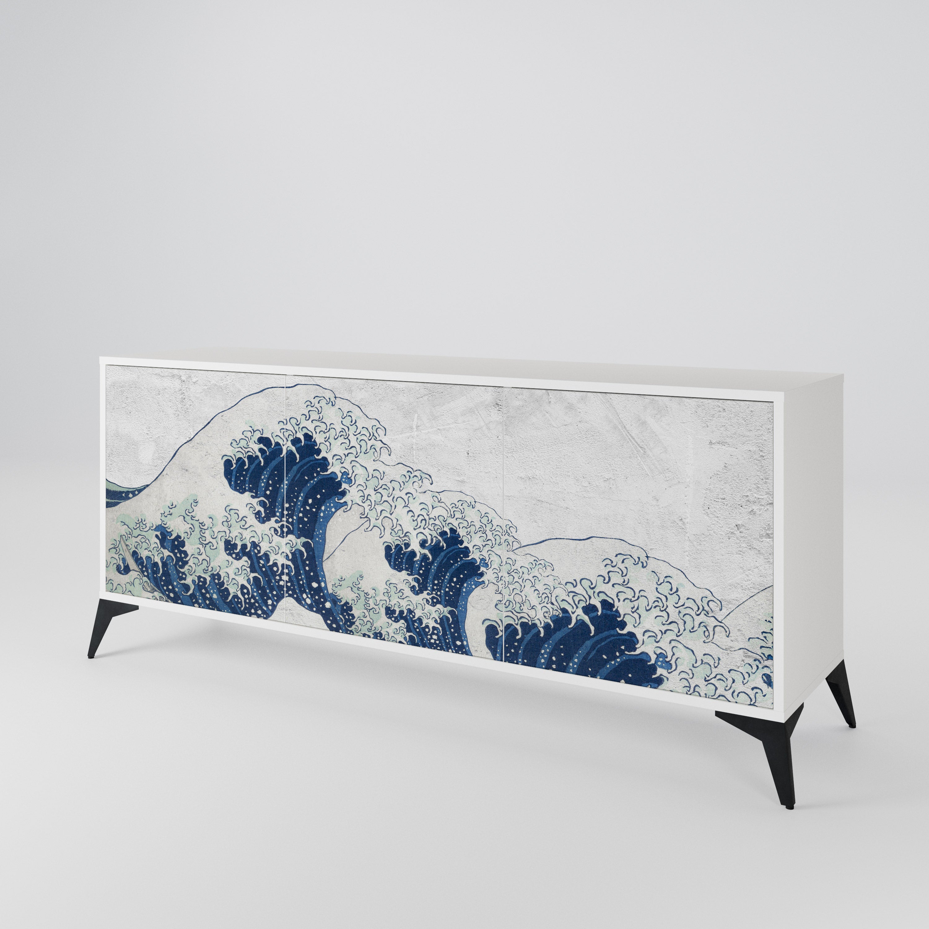 THE GREAT WAVE AT KANAGAWA 3-türiges Sideboard