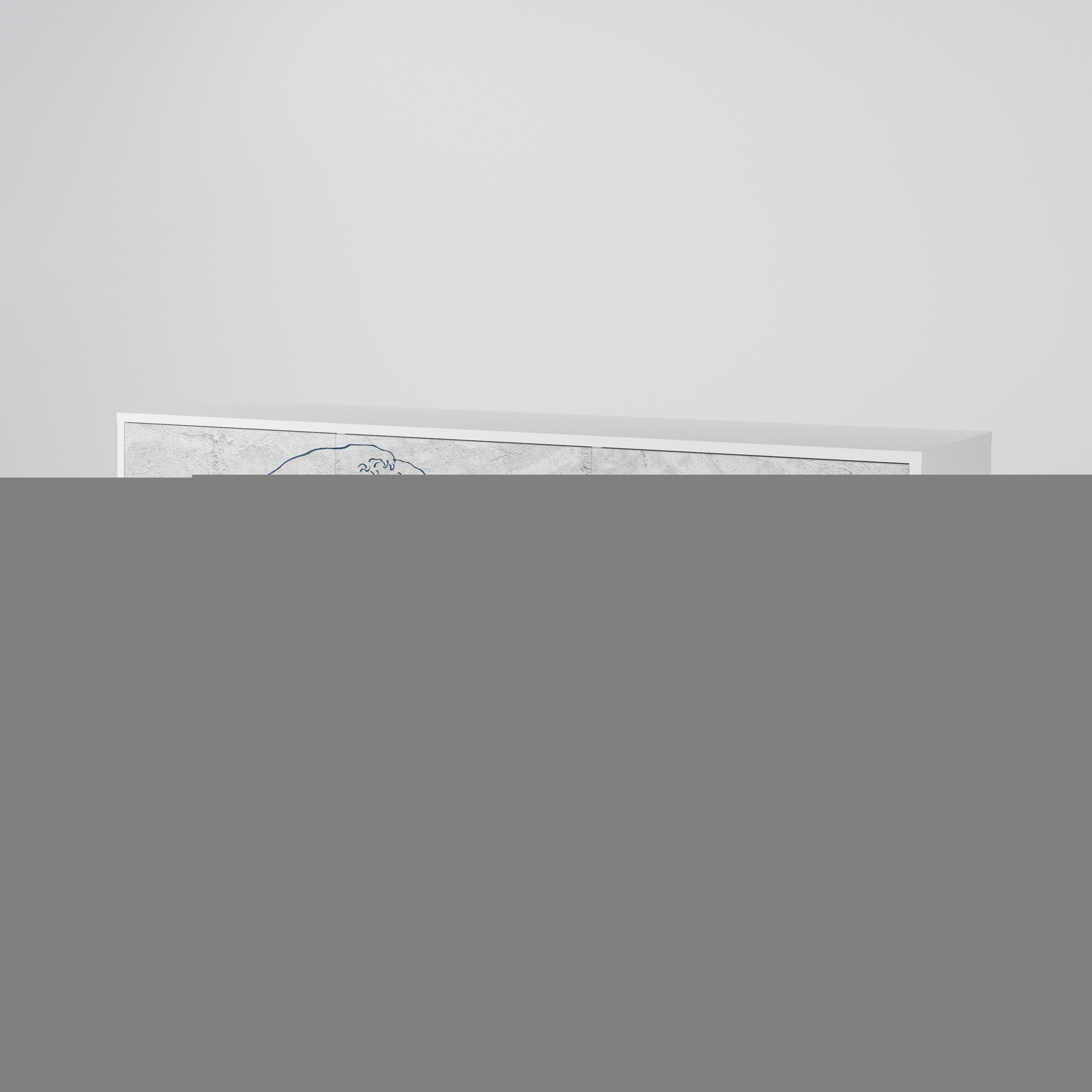 THE GREAT WAVE AT KANAGAWA 3-türiges Sideboard