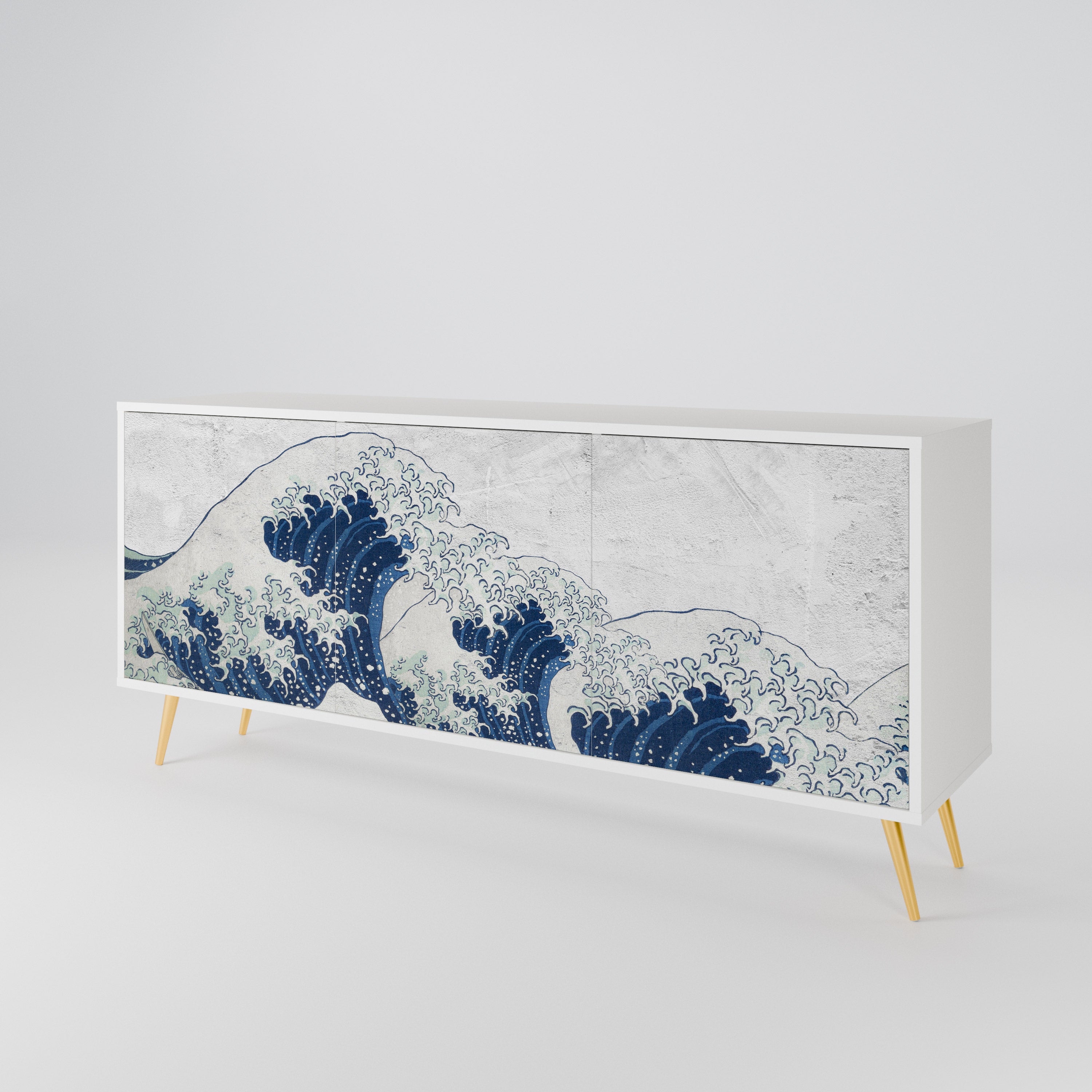 THE GREAT WAVE AT KANAGAWA 3-türiges Sideboard