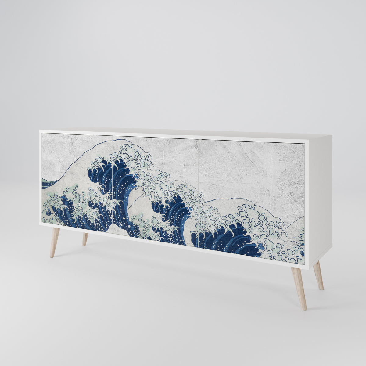 THE GREAT WAVE AT KANAGAWA 3-türiges Sideboard