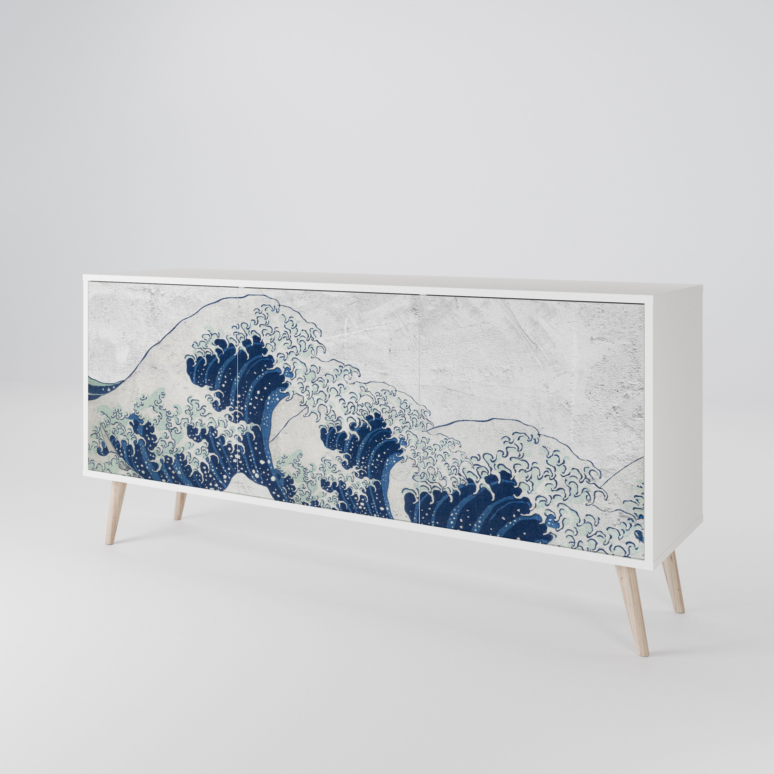 THE GREAT WAVE AT KANAGAWA 3-türiges Sideboard