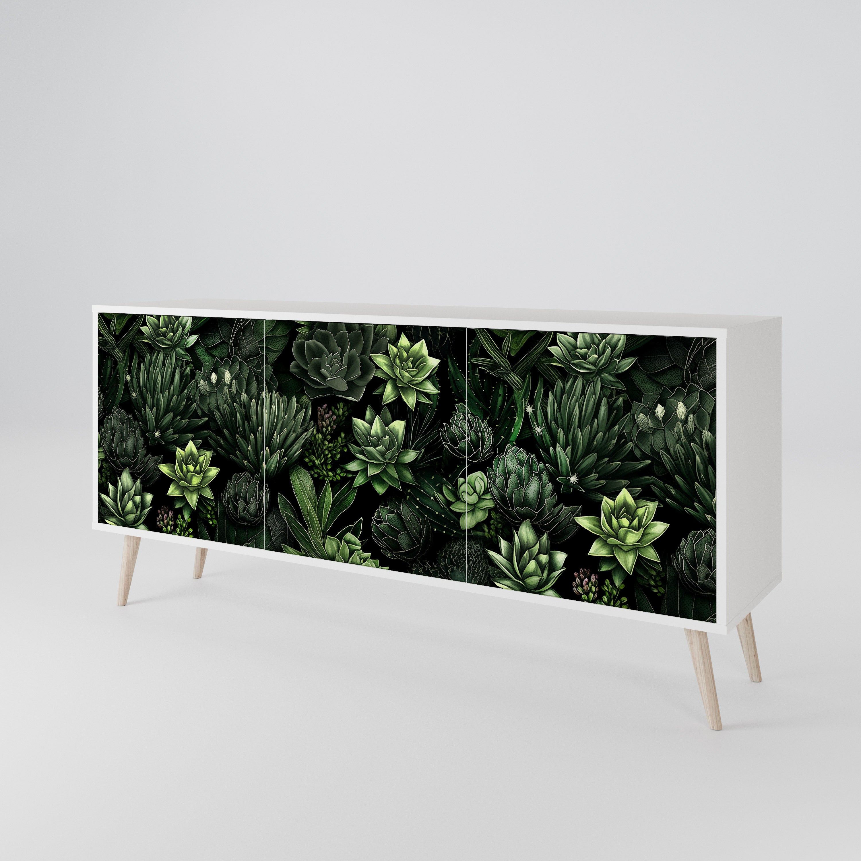 SUCCULENT JUNGLE 3-türiges Sideboard