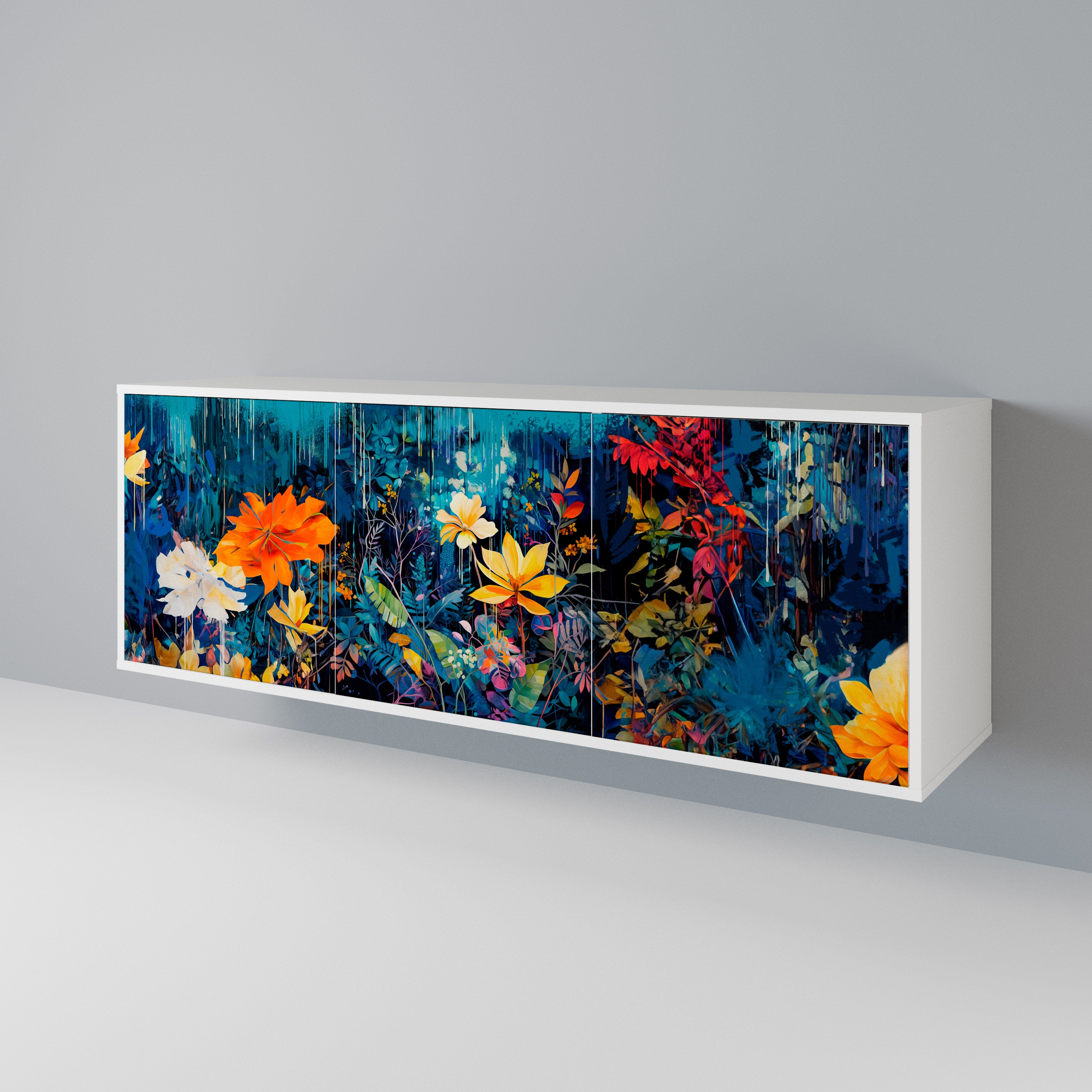 MIDNIGHT BLOSSOM 3-türiges Sideboard