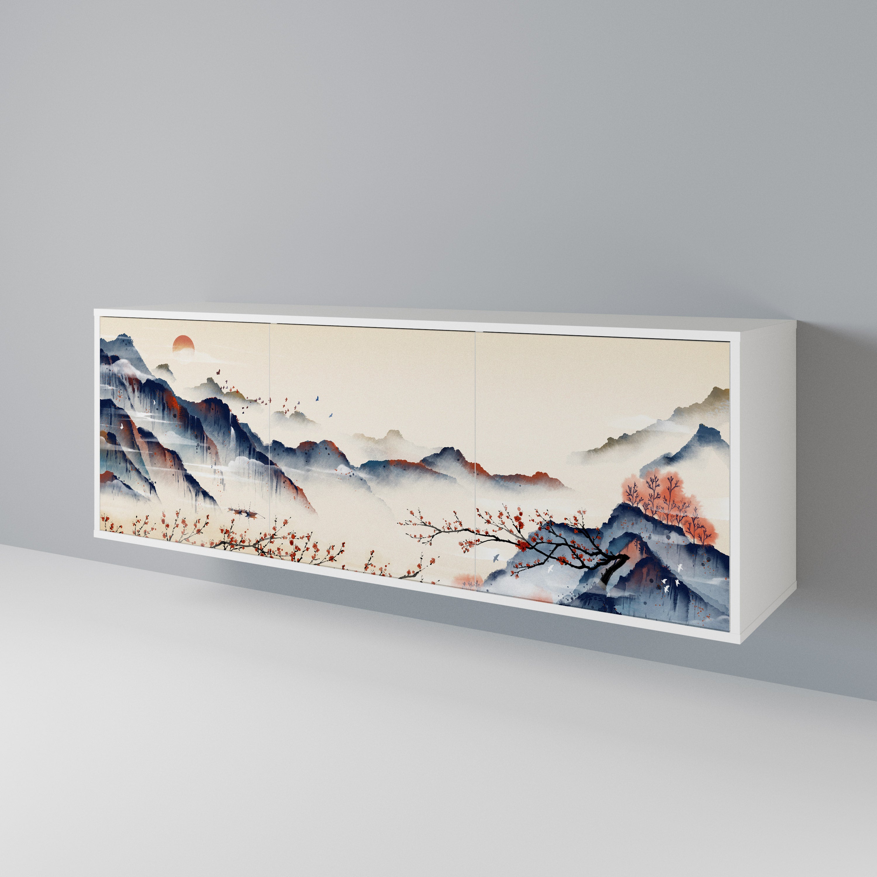 JAPANESE LANDSCAPE 3-türiges Sideboard
