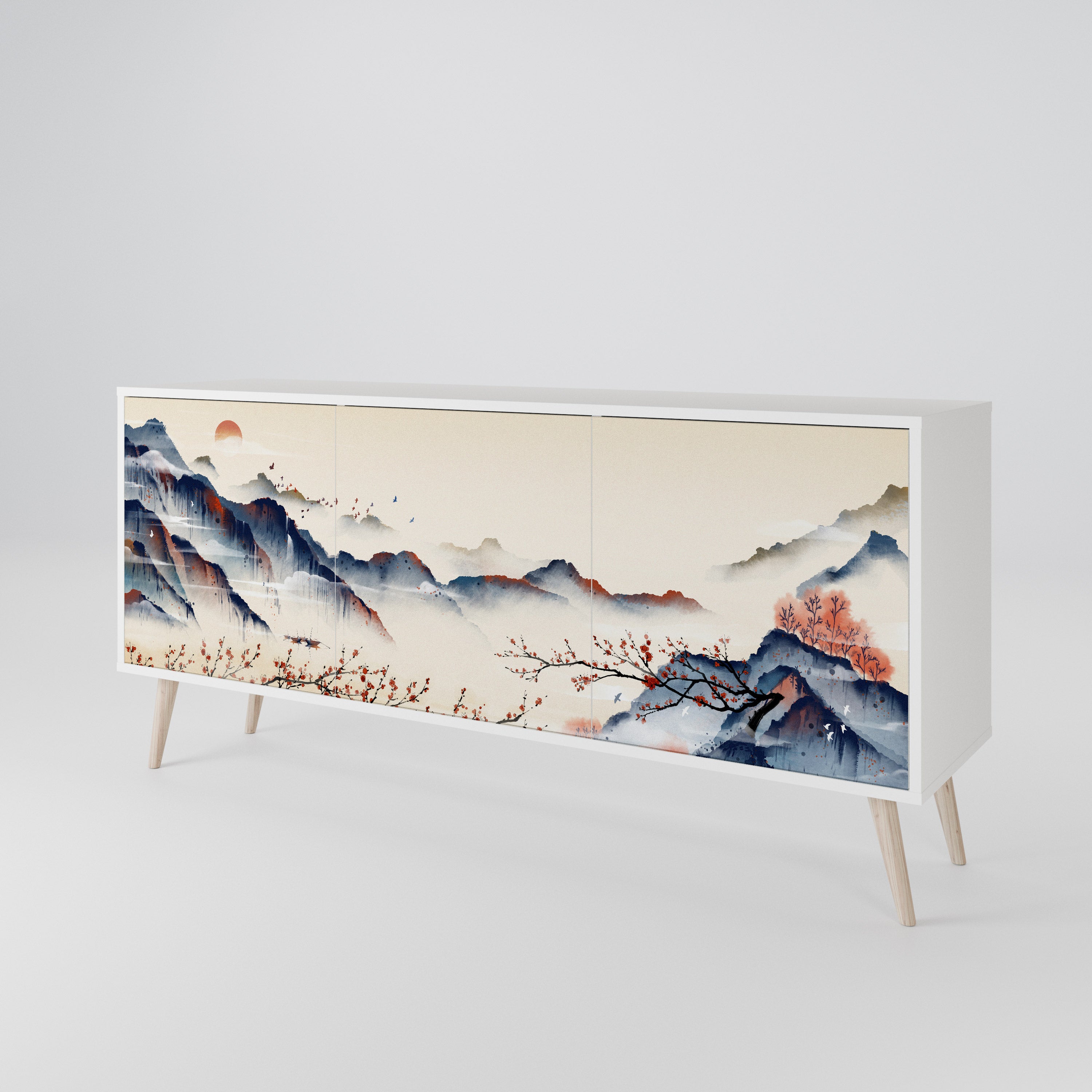 JAPANESE LANDSCAPE 3-türiges Sideboard