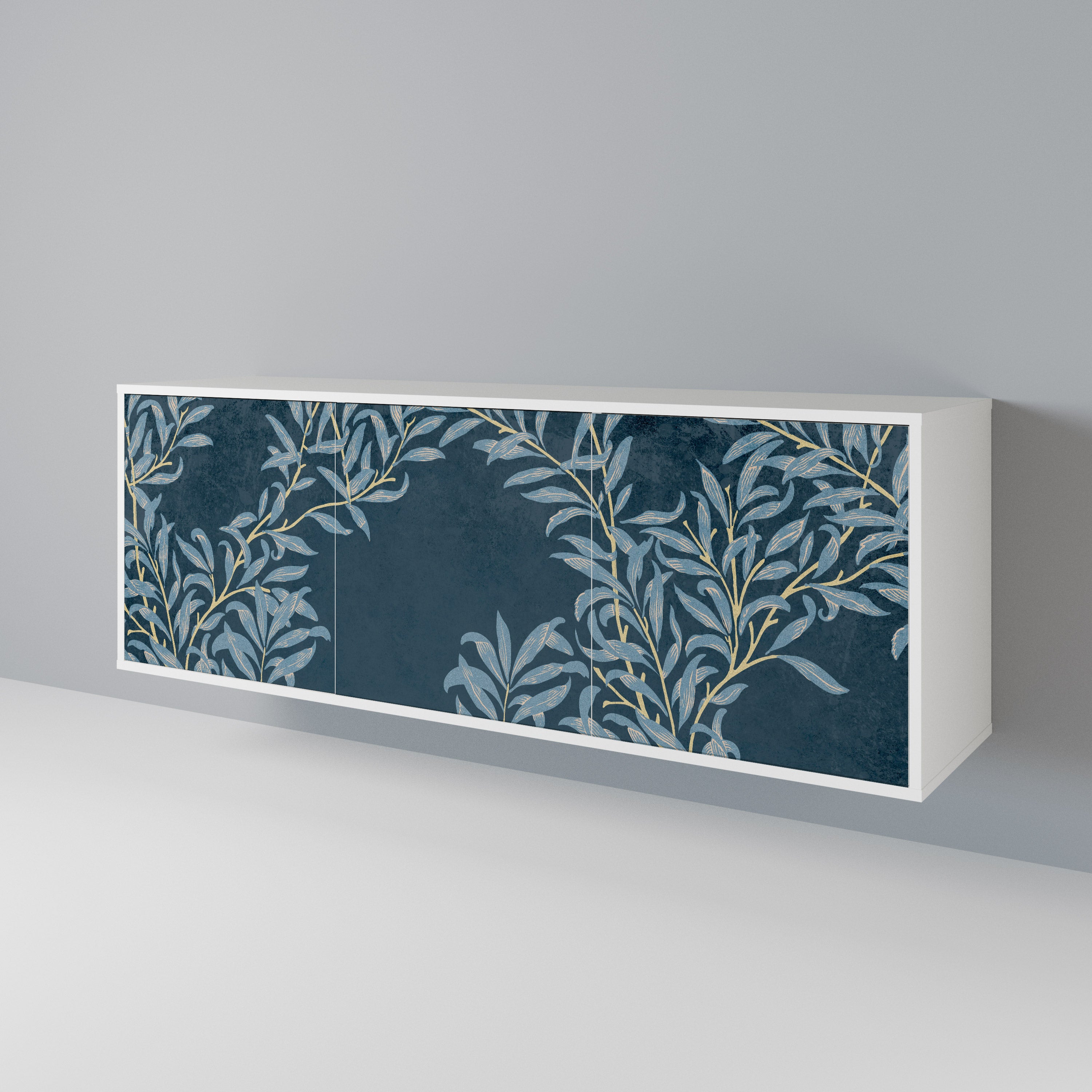 BLUE LEAVES 3-türiges Sideboard