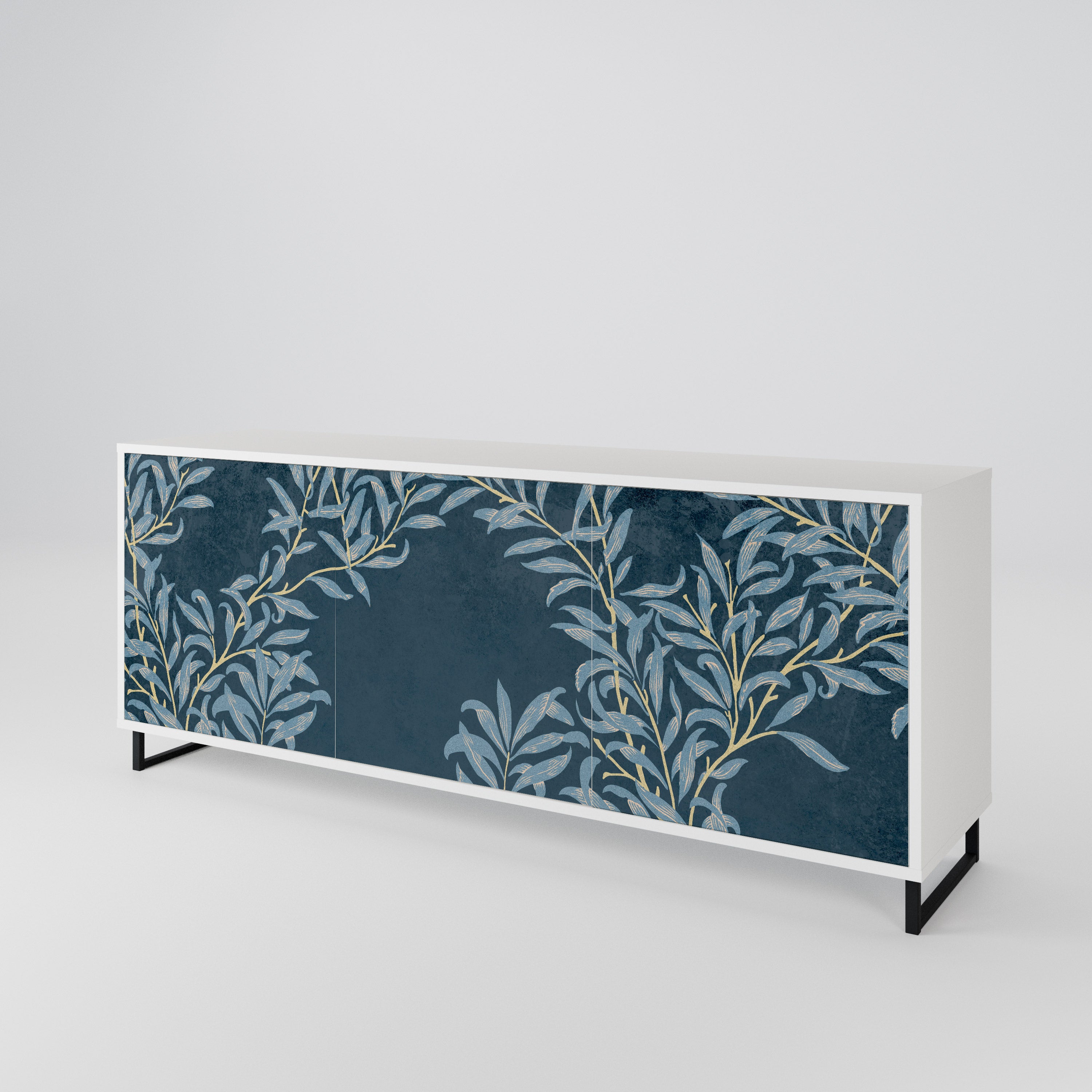 BLUE LEAVES 3-türiges Sideboard
