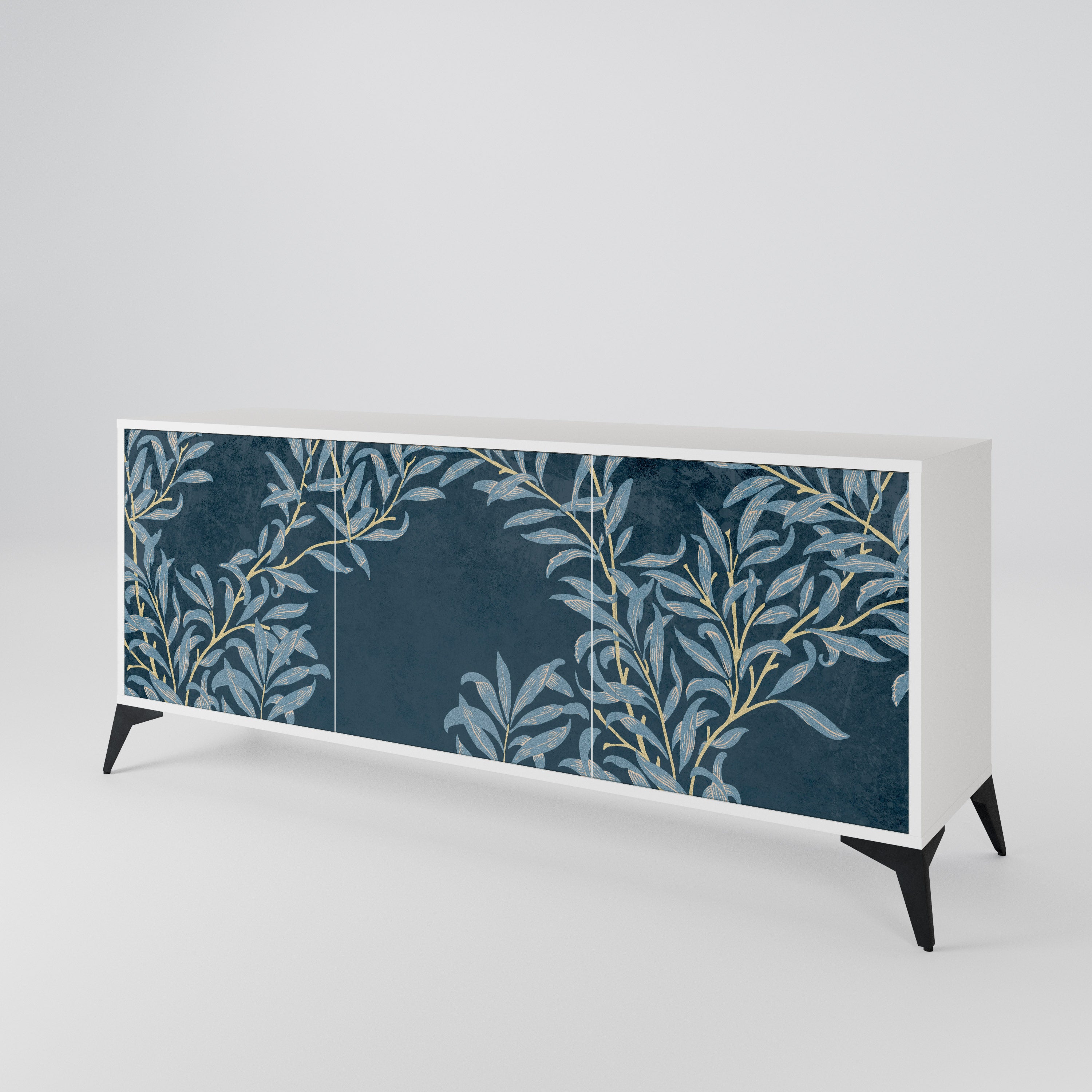 BLUE LEAVES 3-türiges Sideboard