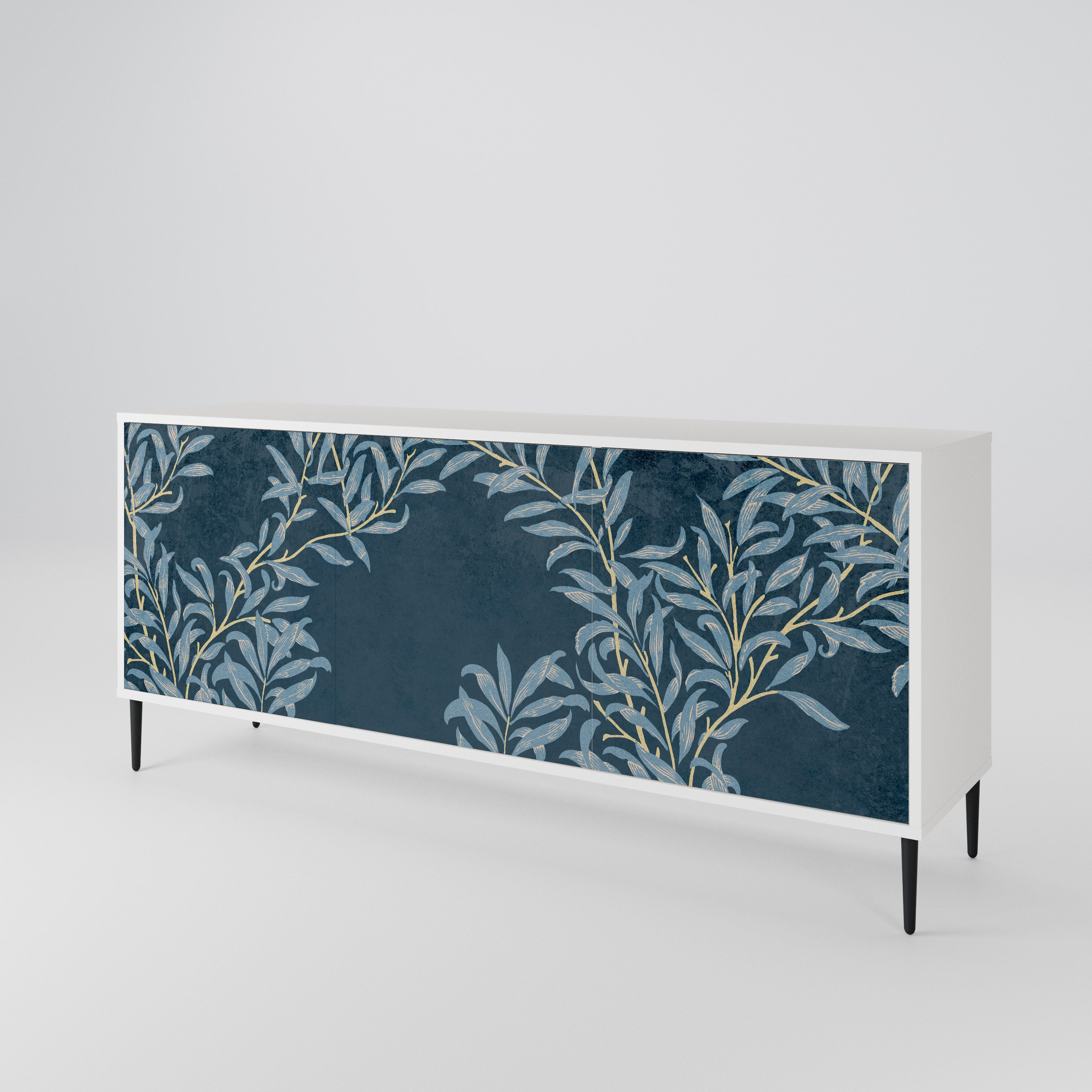 BLUE LEAVES 3-türiges Sideboard