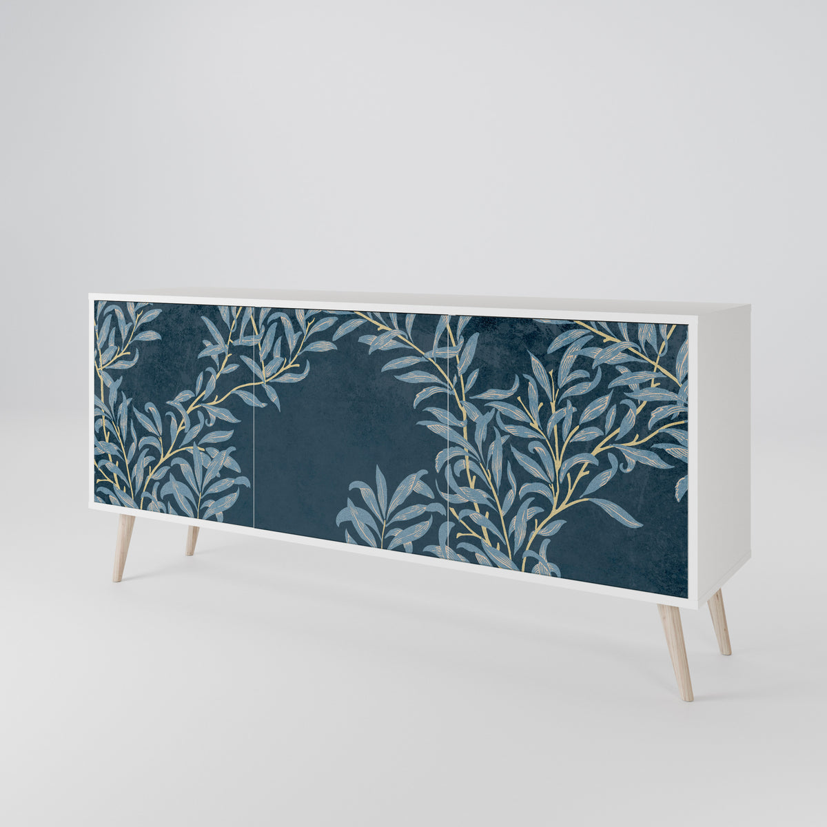 BLUE LEAVES 3-türiges Sideboard