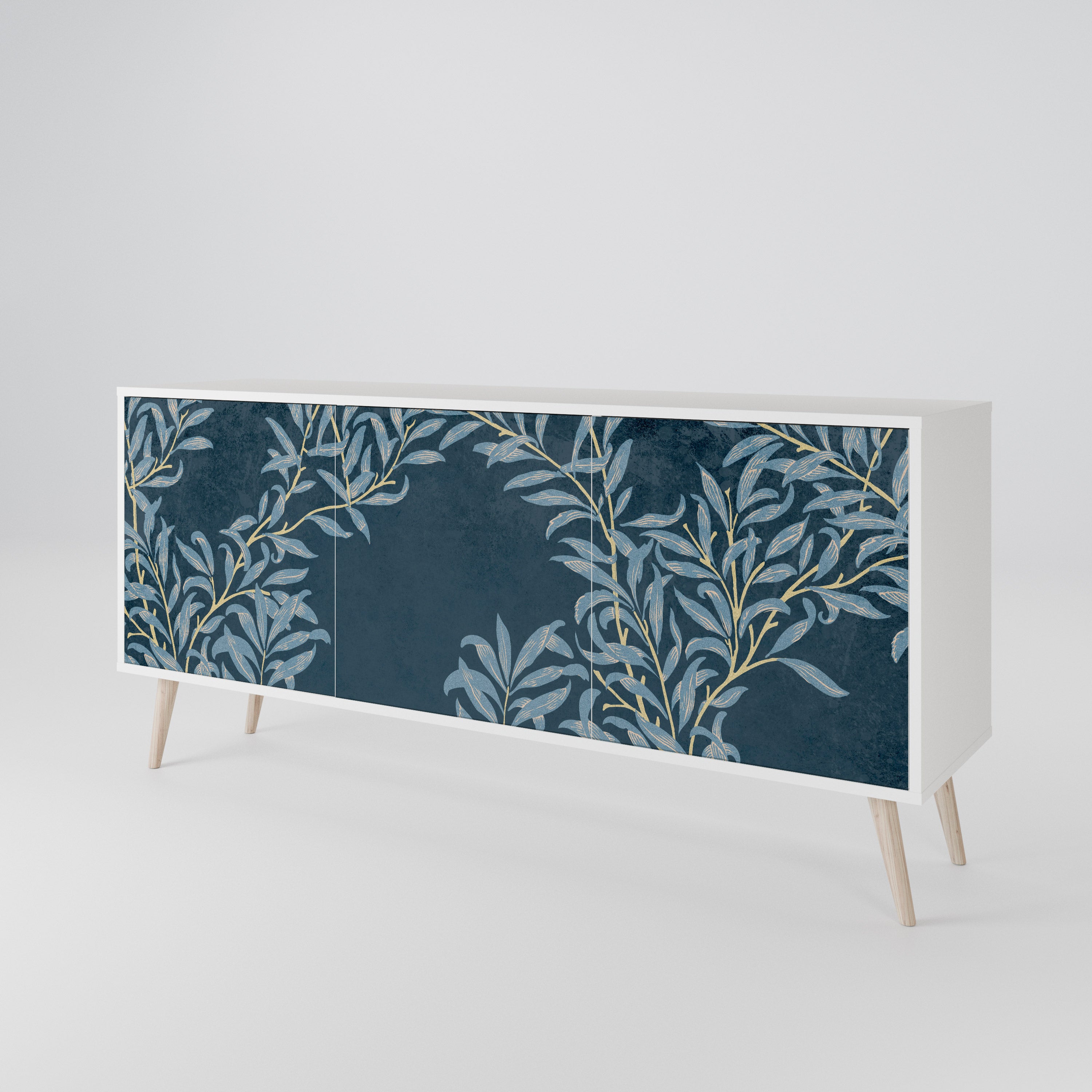 BLUE LEAVES 3-türiges Sideboard