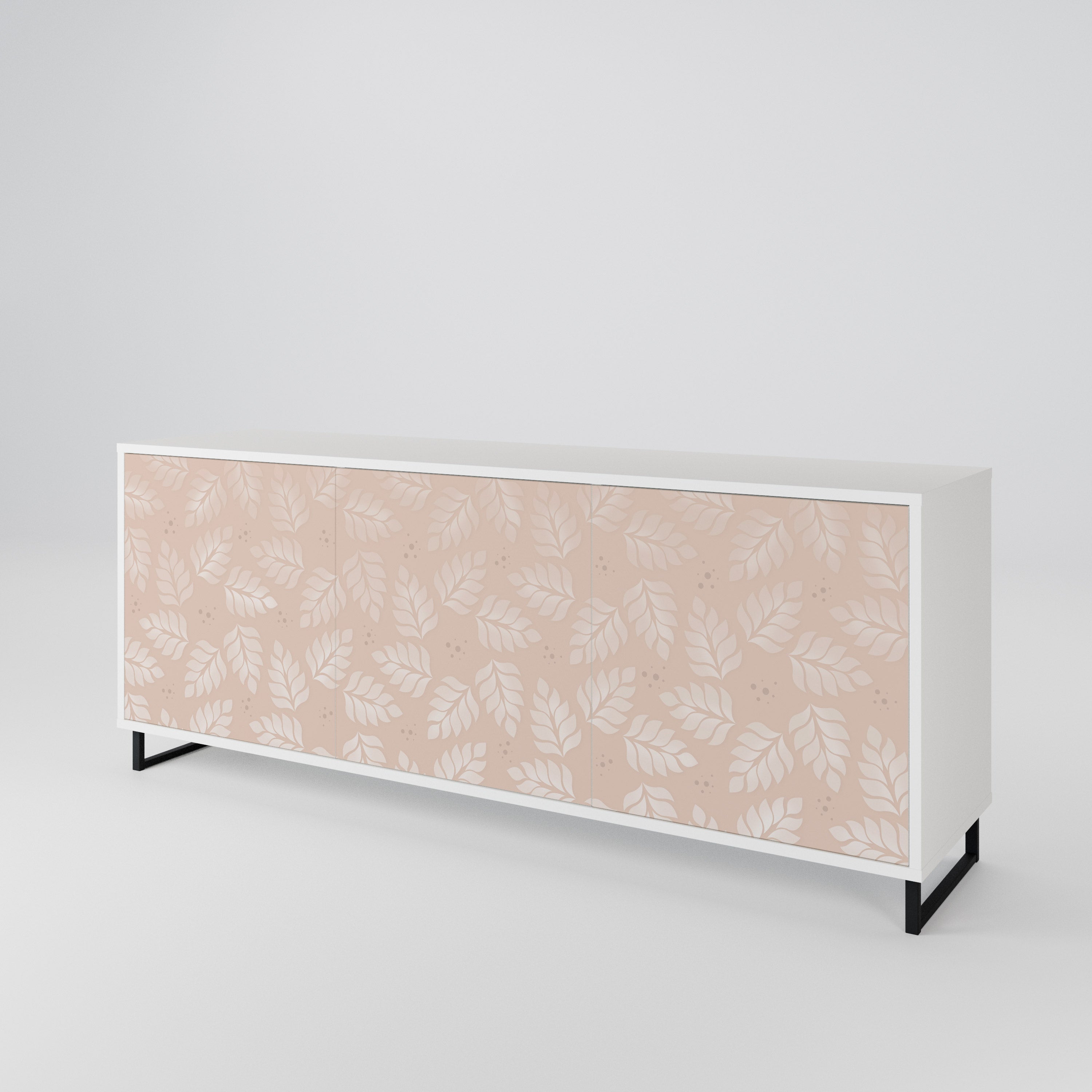 LEAVES ON BEIGE 3-türiges Sideboard