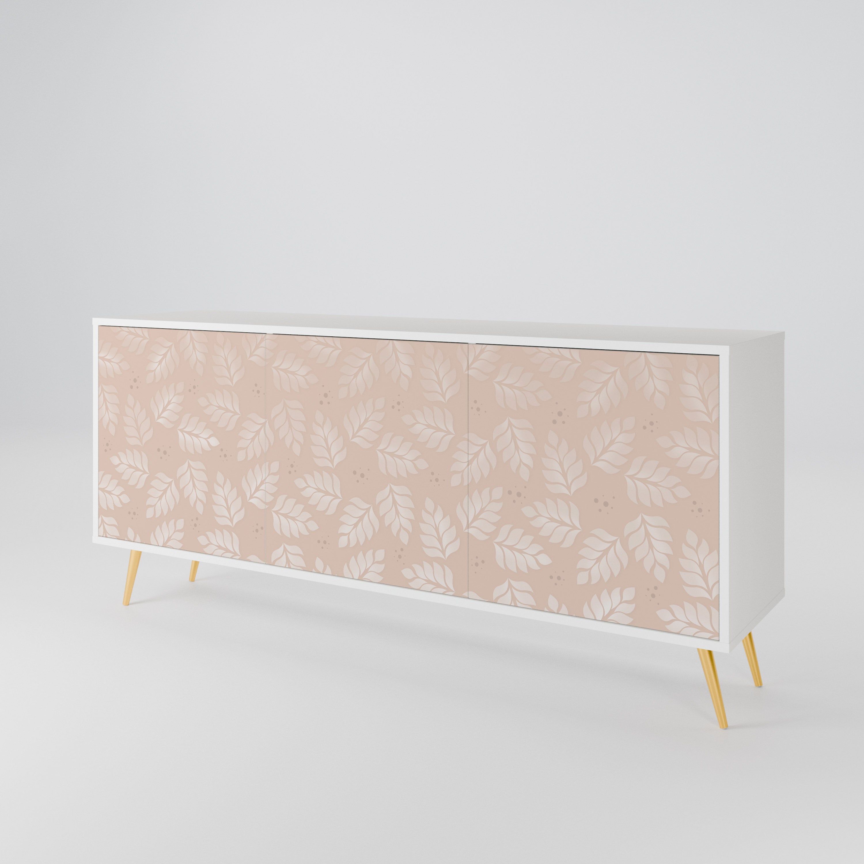 LEAVES ON BEIGE 3-türiges Sideboard