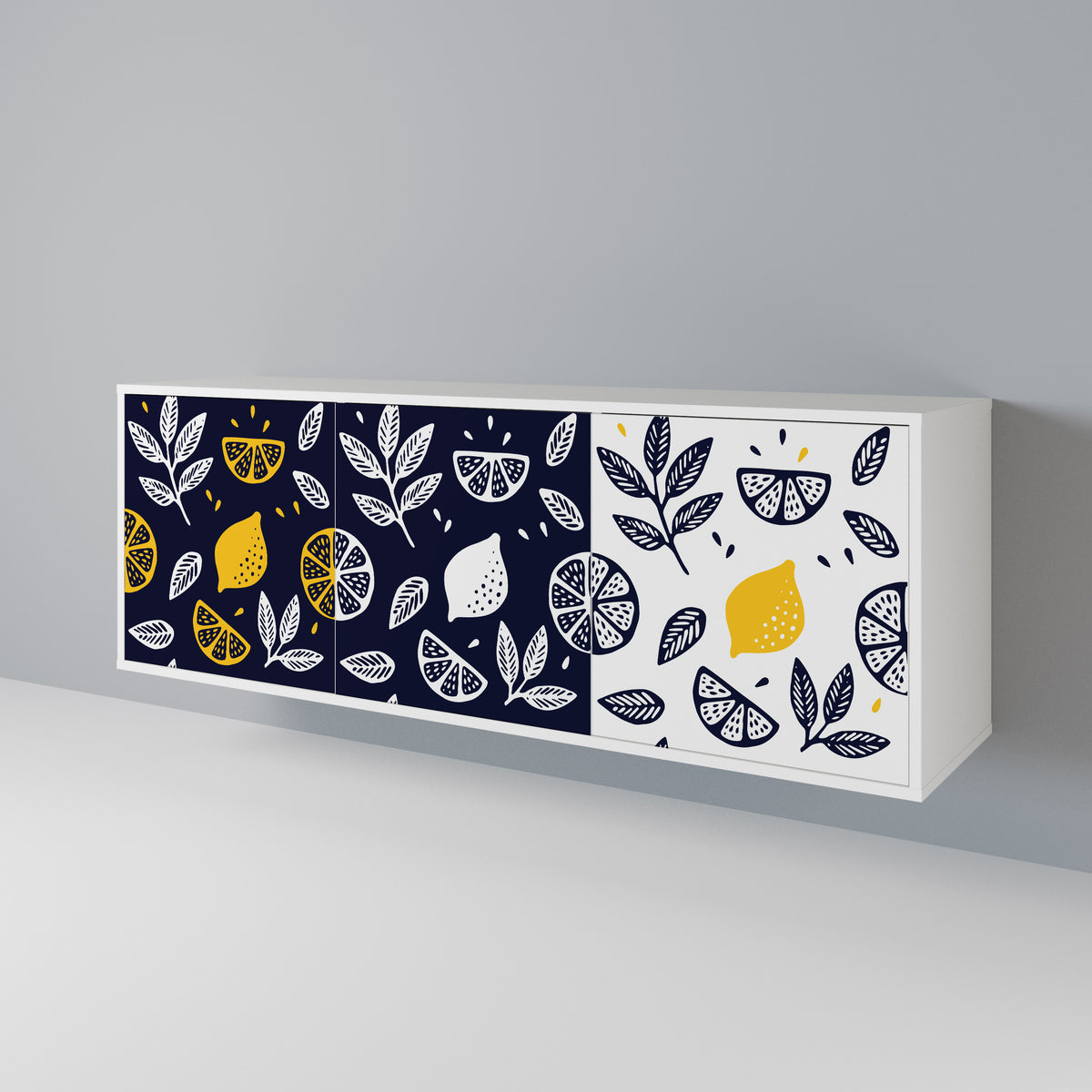 CITRUS BLACK AND WHITE 3-türiges Sideboard